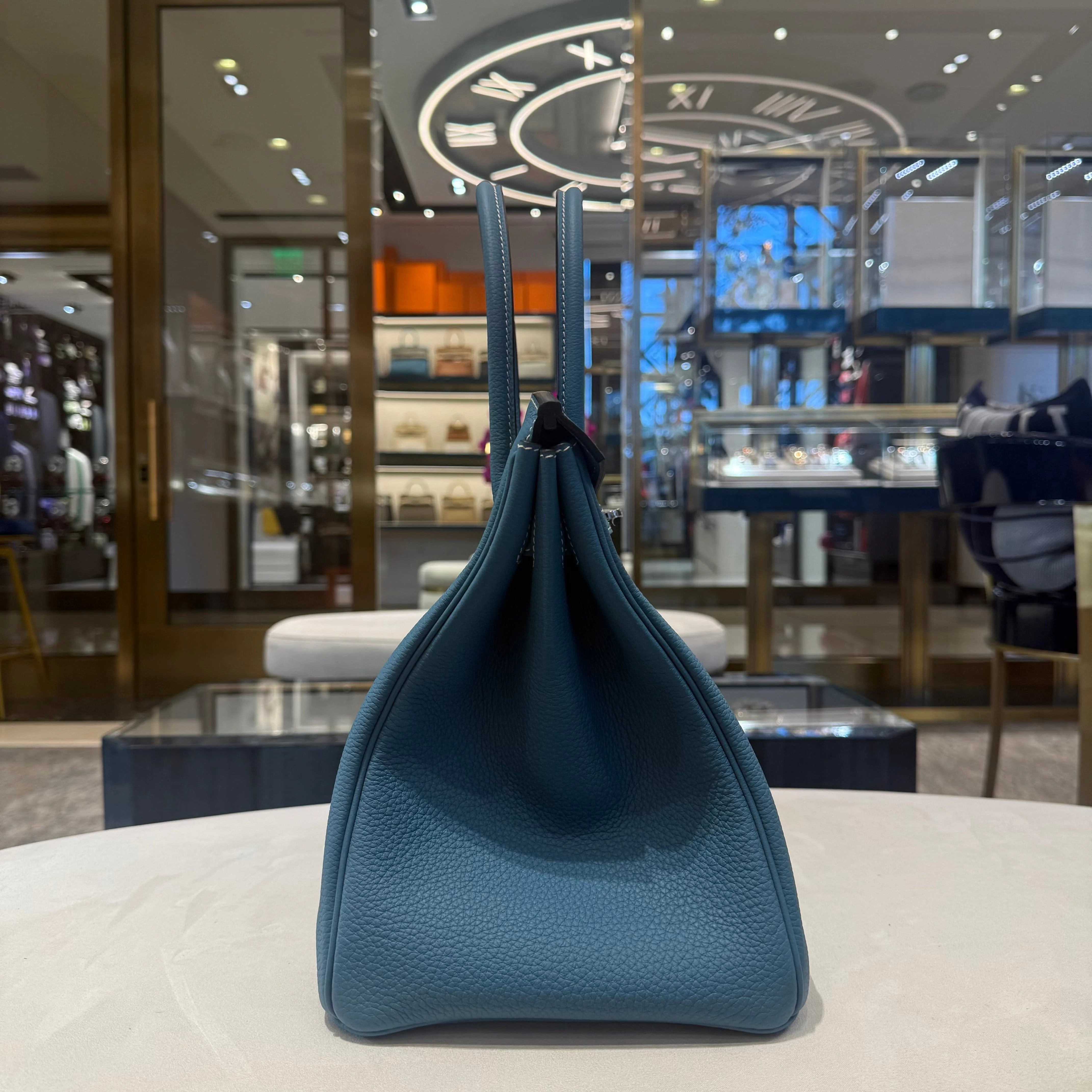 Hermès Bleu Jean Birkin 35 Togo Palladium Hardware - Image 4
