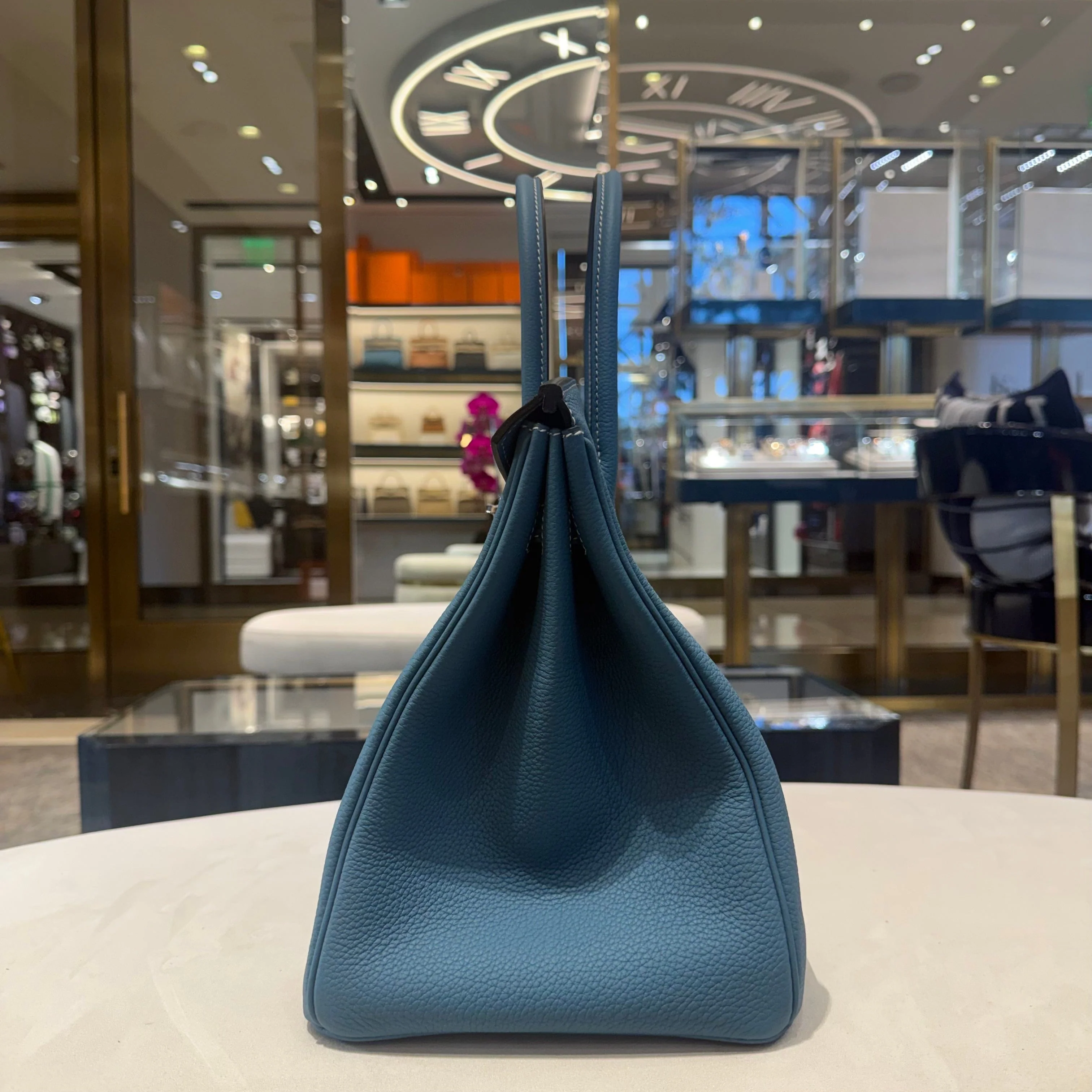 Hermès Bleu Jean Birkin 35 Togo Palladium Hardware - Image 5
