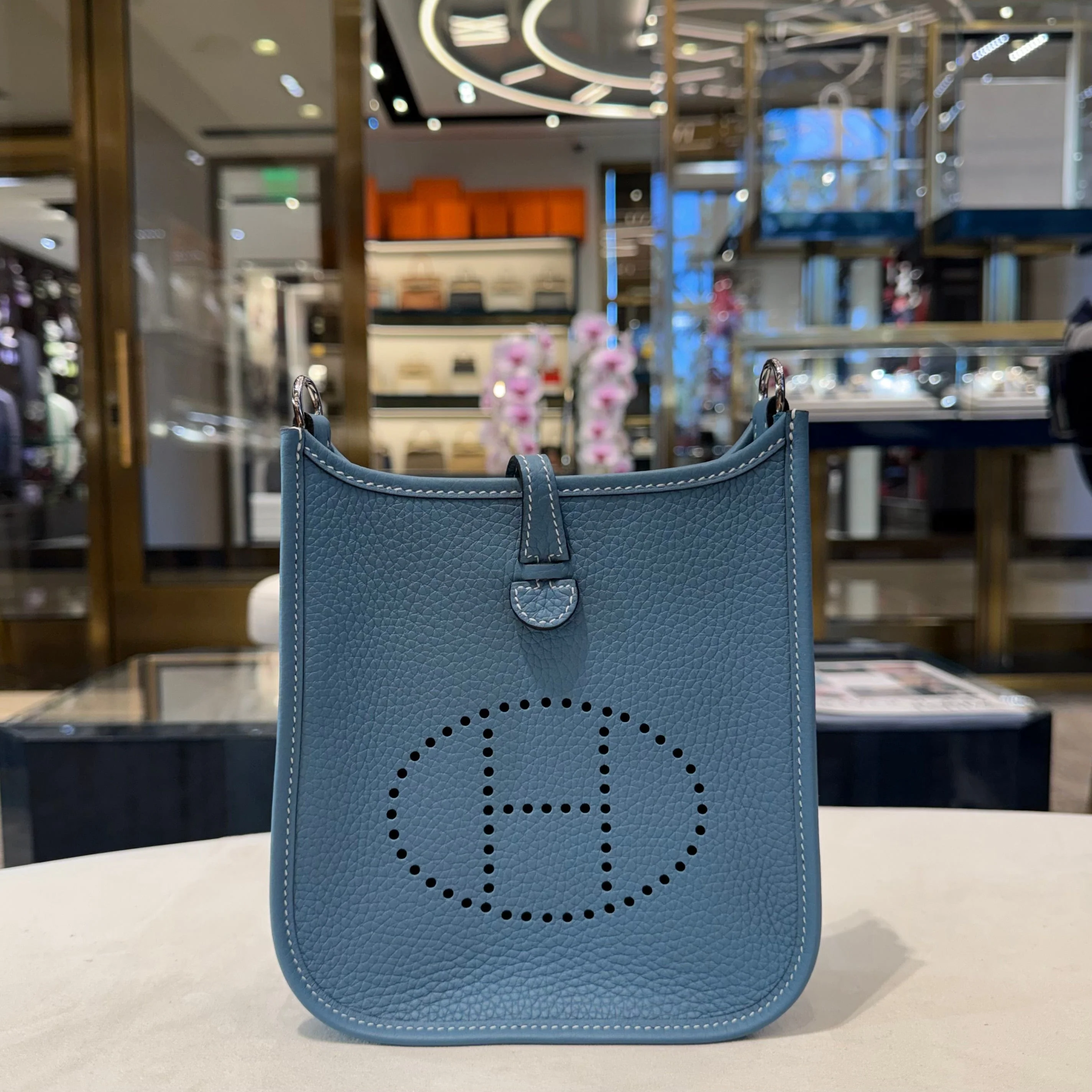 Hermès Bleu Jean Evelyne 16 Clemence Palladium Hardware - Image 3
