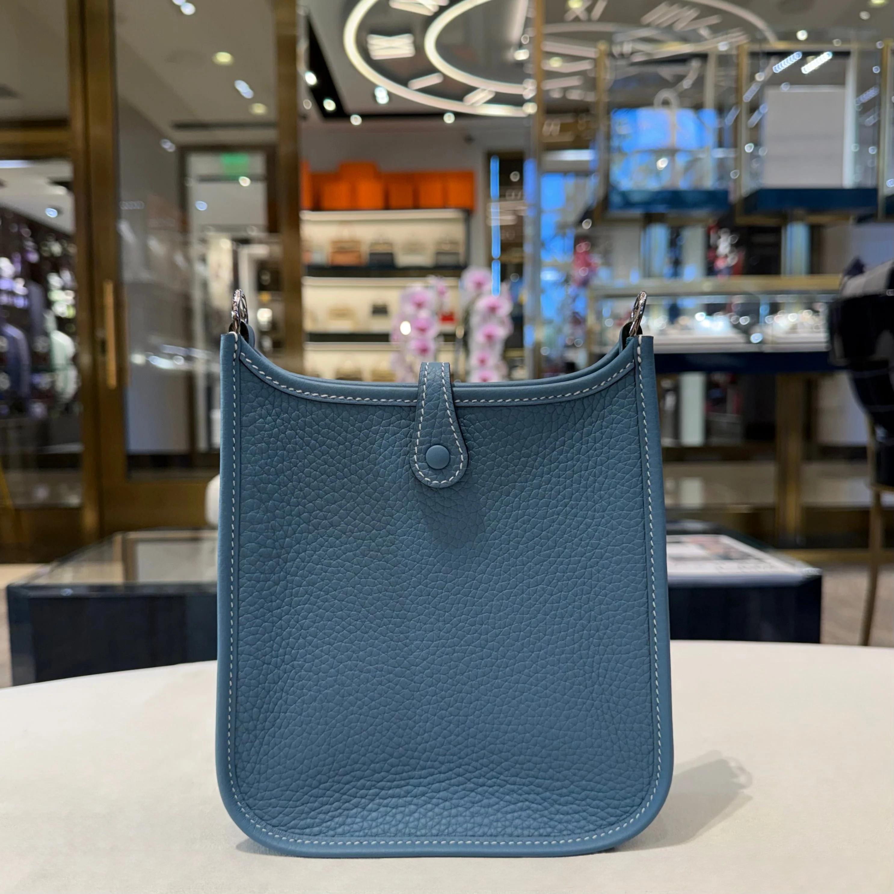 Hermès Bleu Jean Evelyne 16 Clemence Palladium Hardware - Image 5