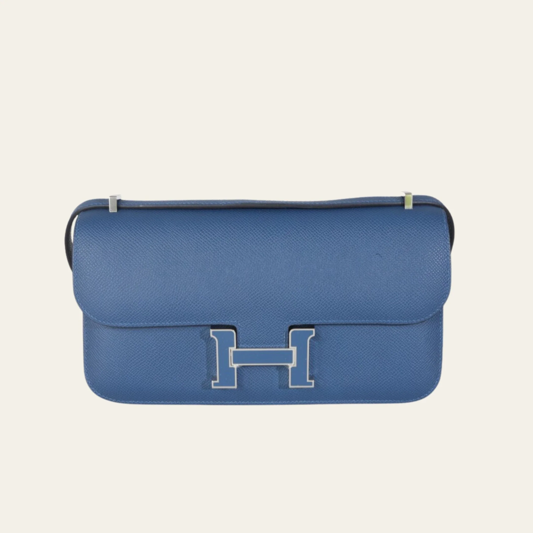 Hermès Bleu Tie Constance Elan Epsom Palladium Hardware