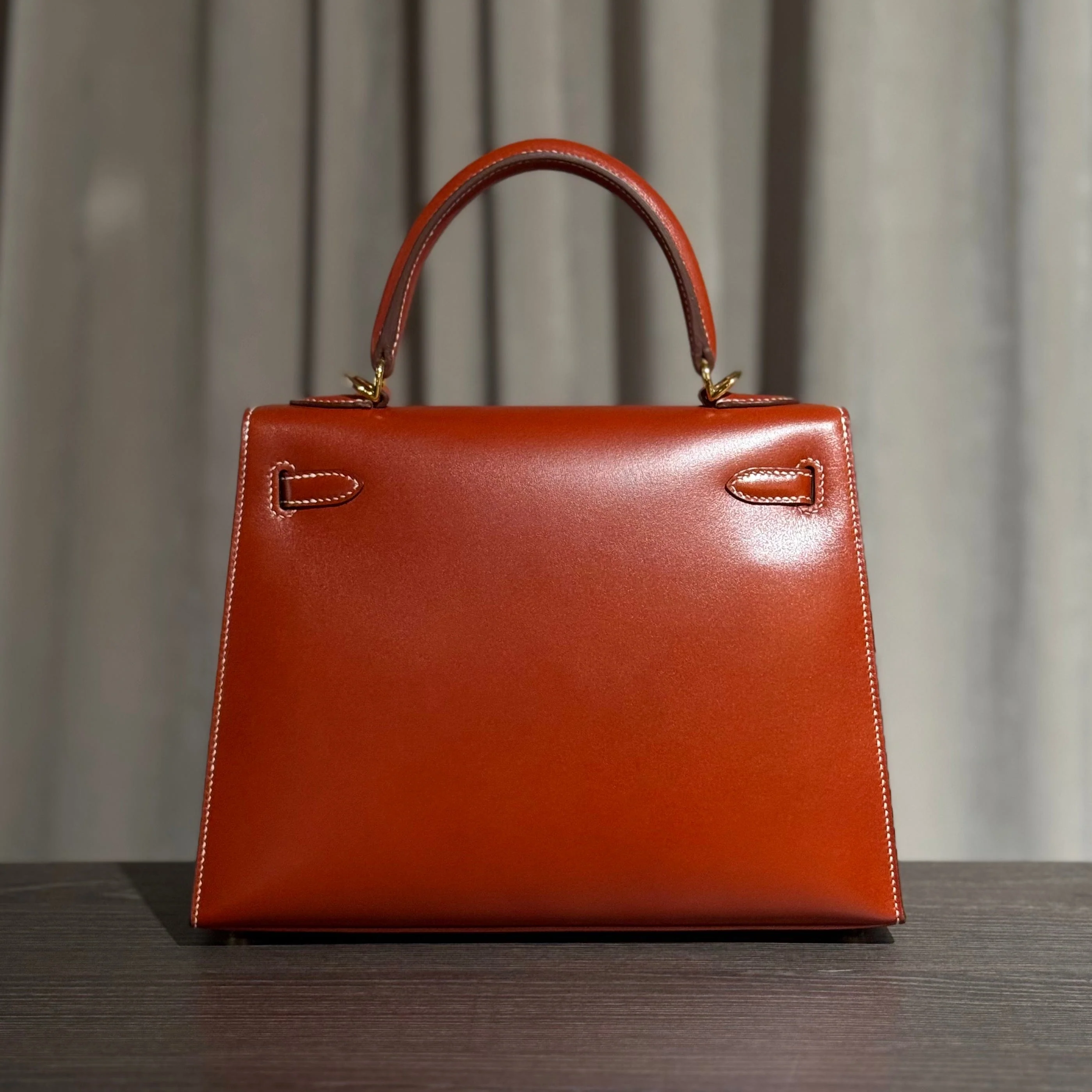 Hermès Brique Kelly Sellier 25 Box Leather Gold Hardware - Image 3