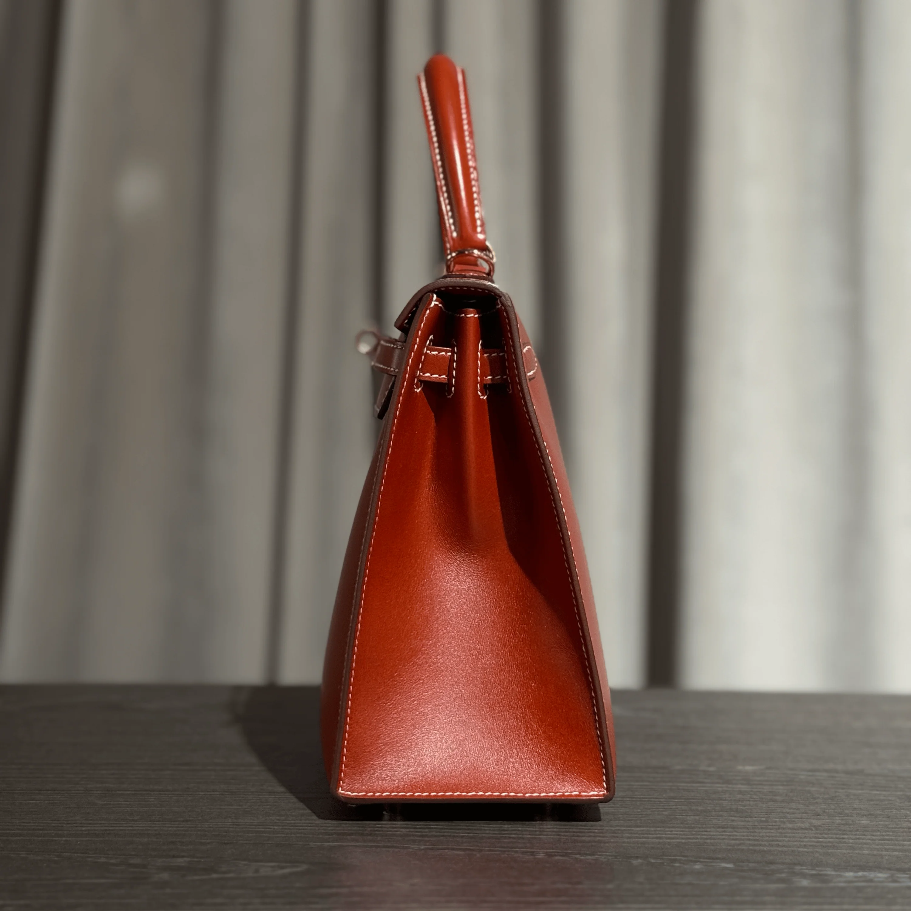 Hermès Brique Kelly Sellier 25 Box Leather Gold Hardware - Image 5