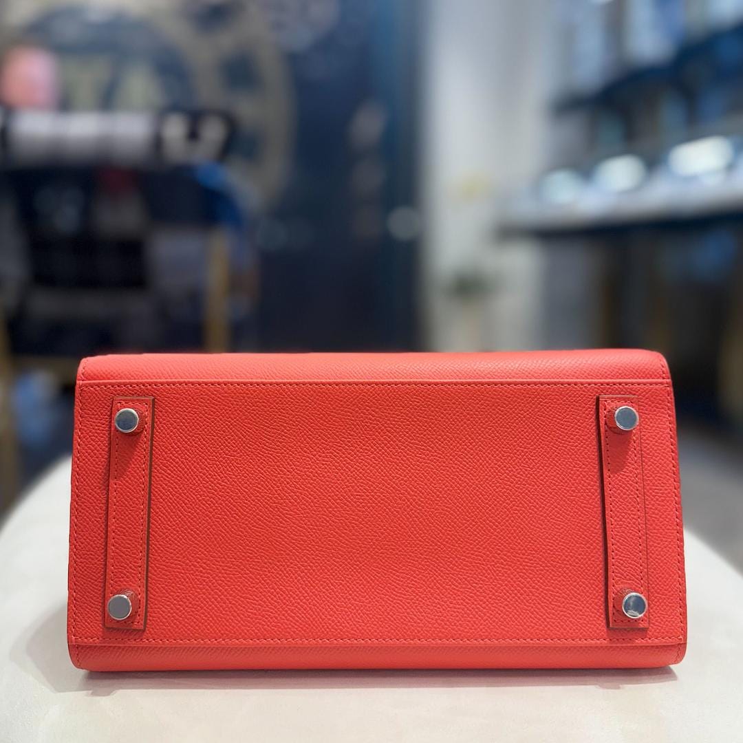 Hermès Capucine Birkin Sellier 25 Epsom Palladium Hardware - Image 6