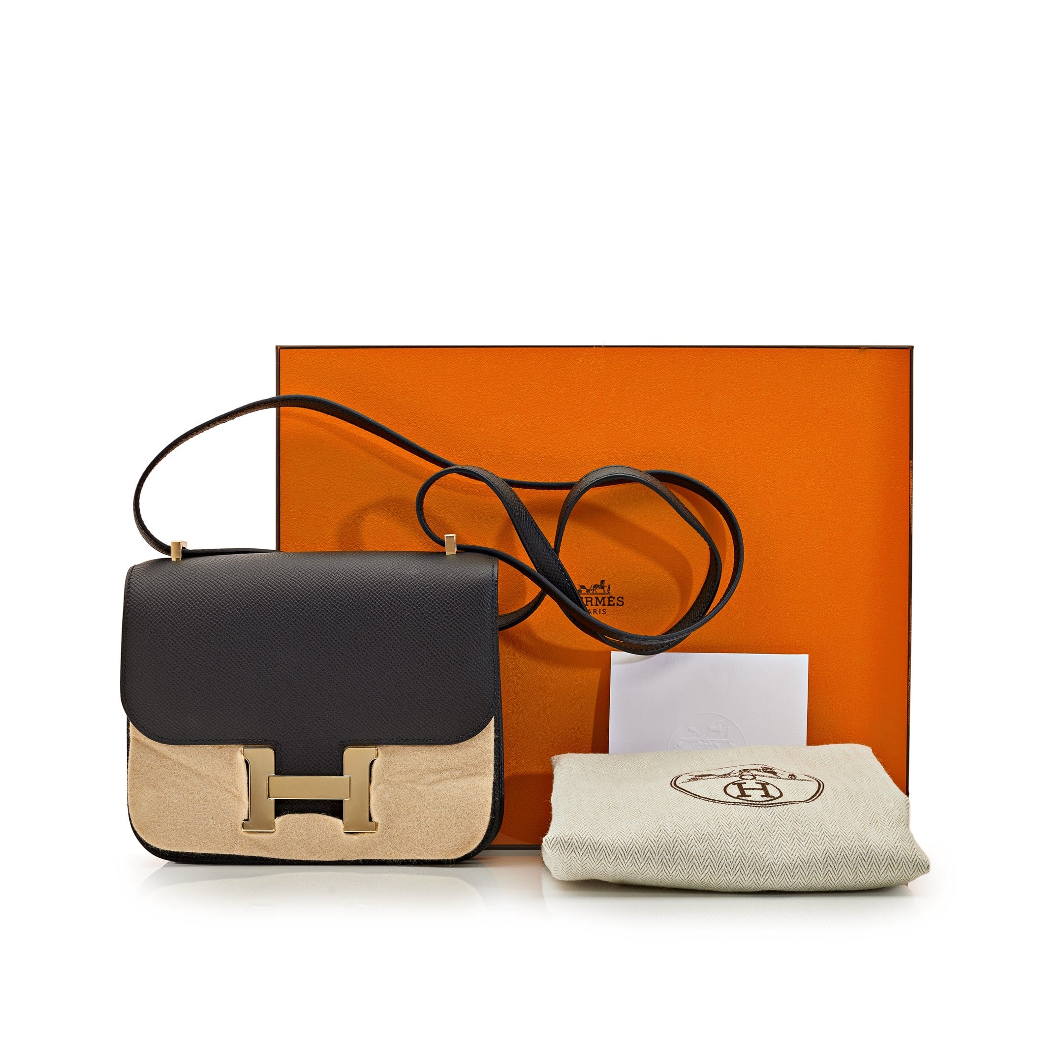 Hermès Noir and Bleu Electrique Constance 18 Verso Epsom Gold Hardware Hermès Special Order HSS - Image 8