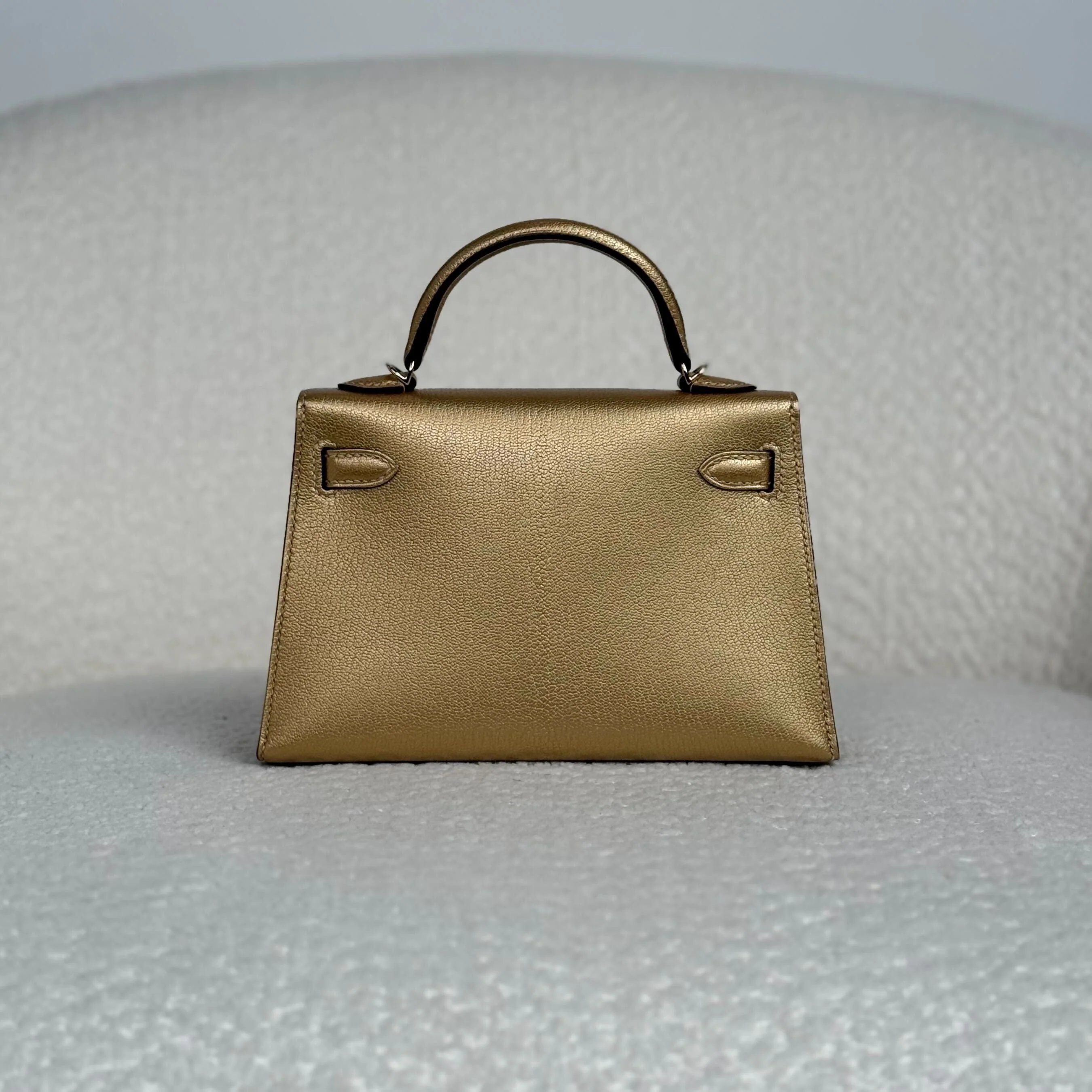 Hermès Dore Mini Kelly Sellier 20 Chevre Chamkilight Permabrass Hardware - Image 4