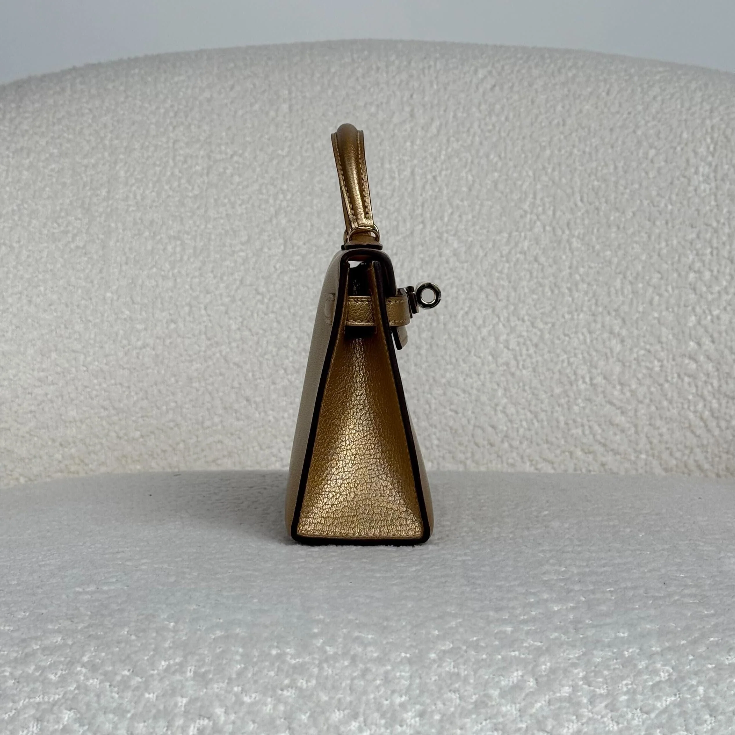 Hermès Dore Mini Kelly Sellier 20 Chevre Chamkilight Permabrass Hardware - Image 5