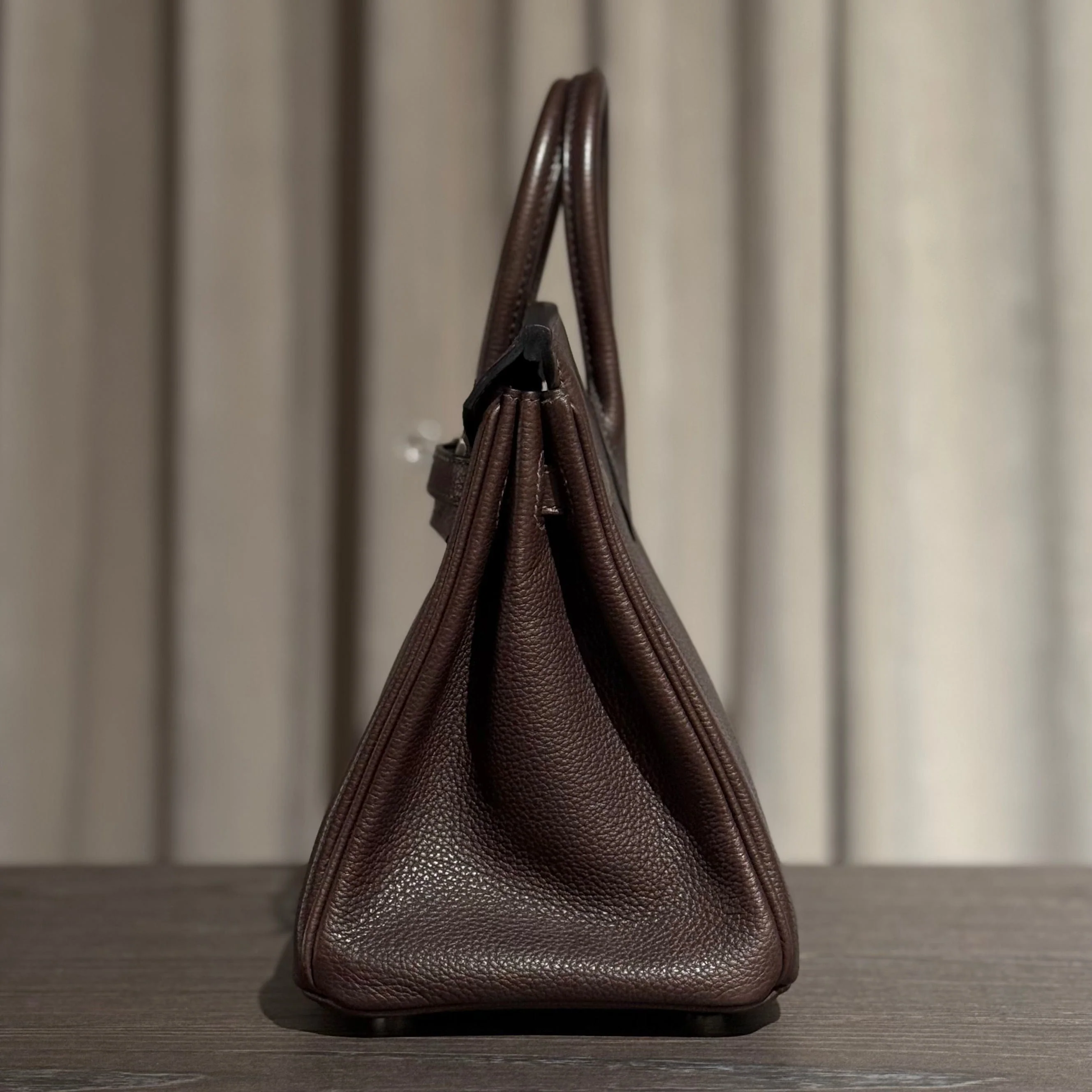Hermès Ebene Birkin 25 Barenia Faubourg Palladium Hardware - Image 5
