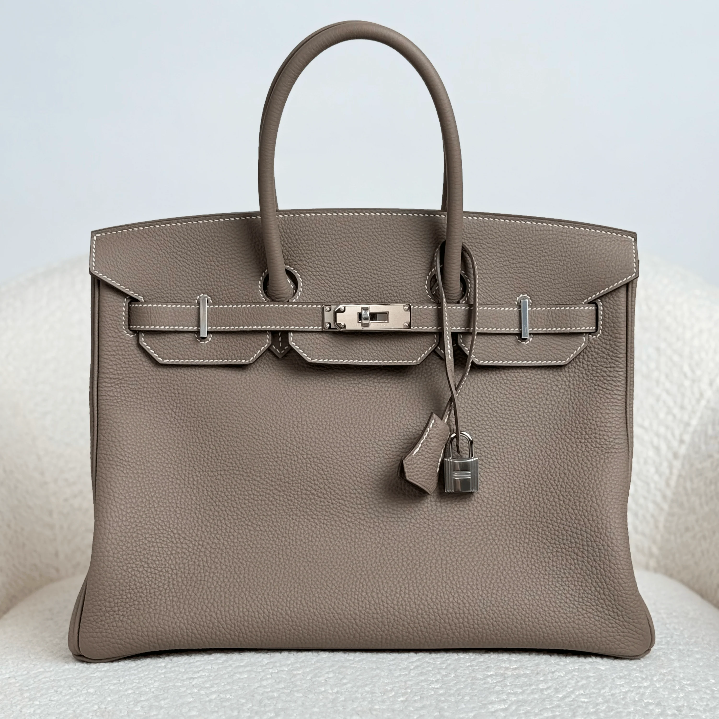 Hermès Etoupe Birkin 35 Togo Palladium Hardware - Image 2