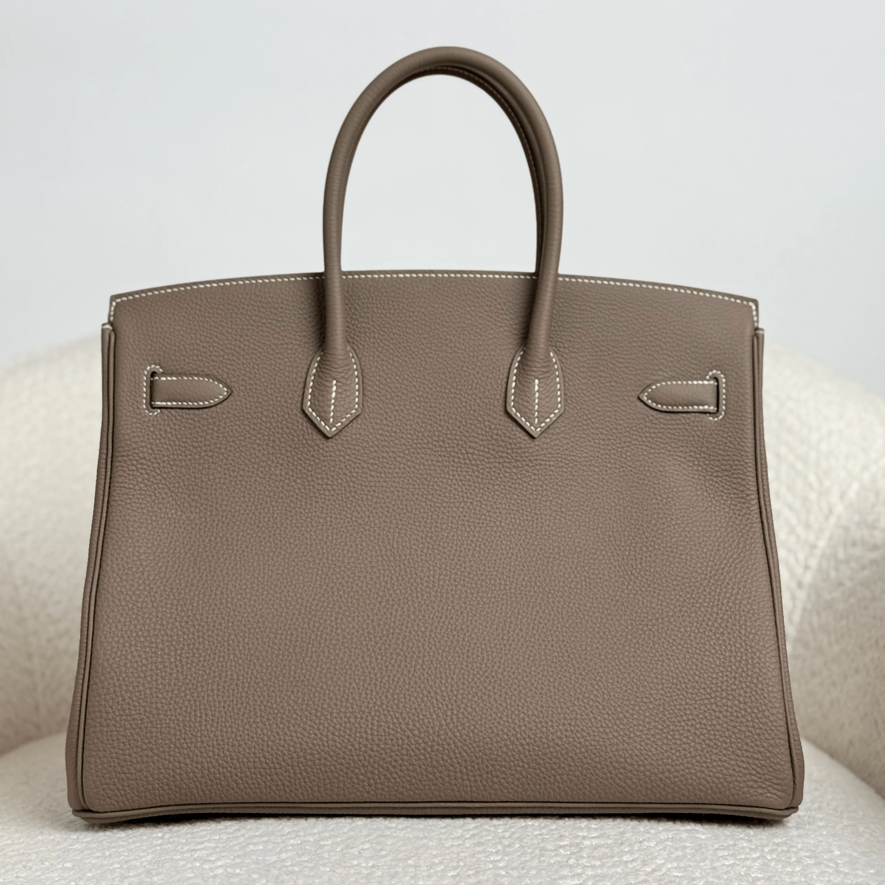Hermès Etoupe Birkin 35 Togo Palladium Hardware - Image 3