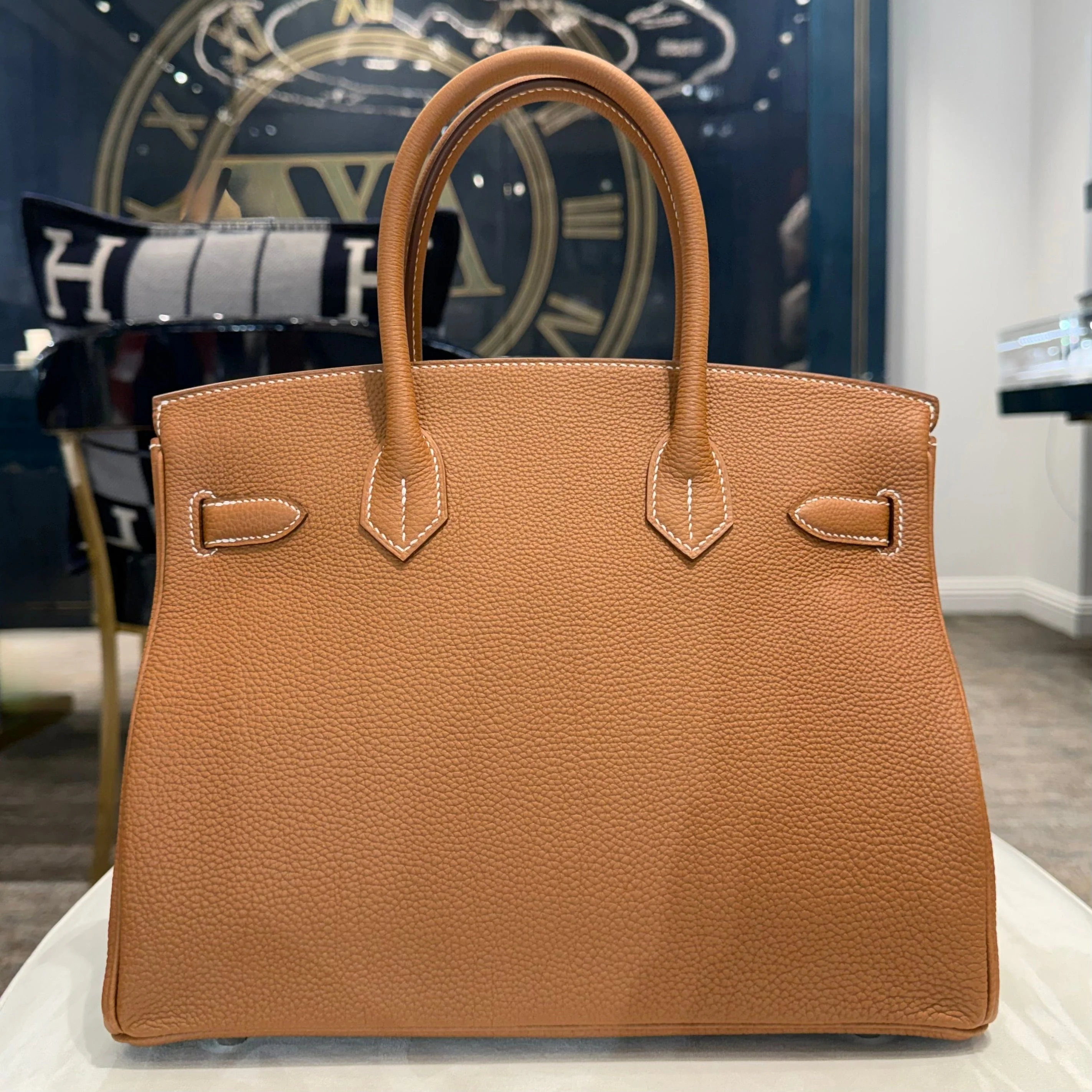 Hermès Gold Birkin 30 Togo Brushed Palladium Hardware - Image 3