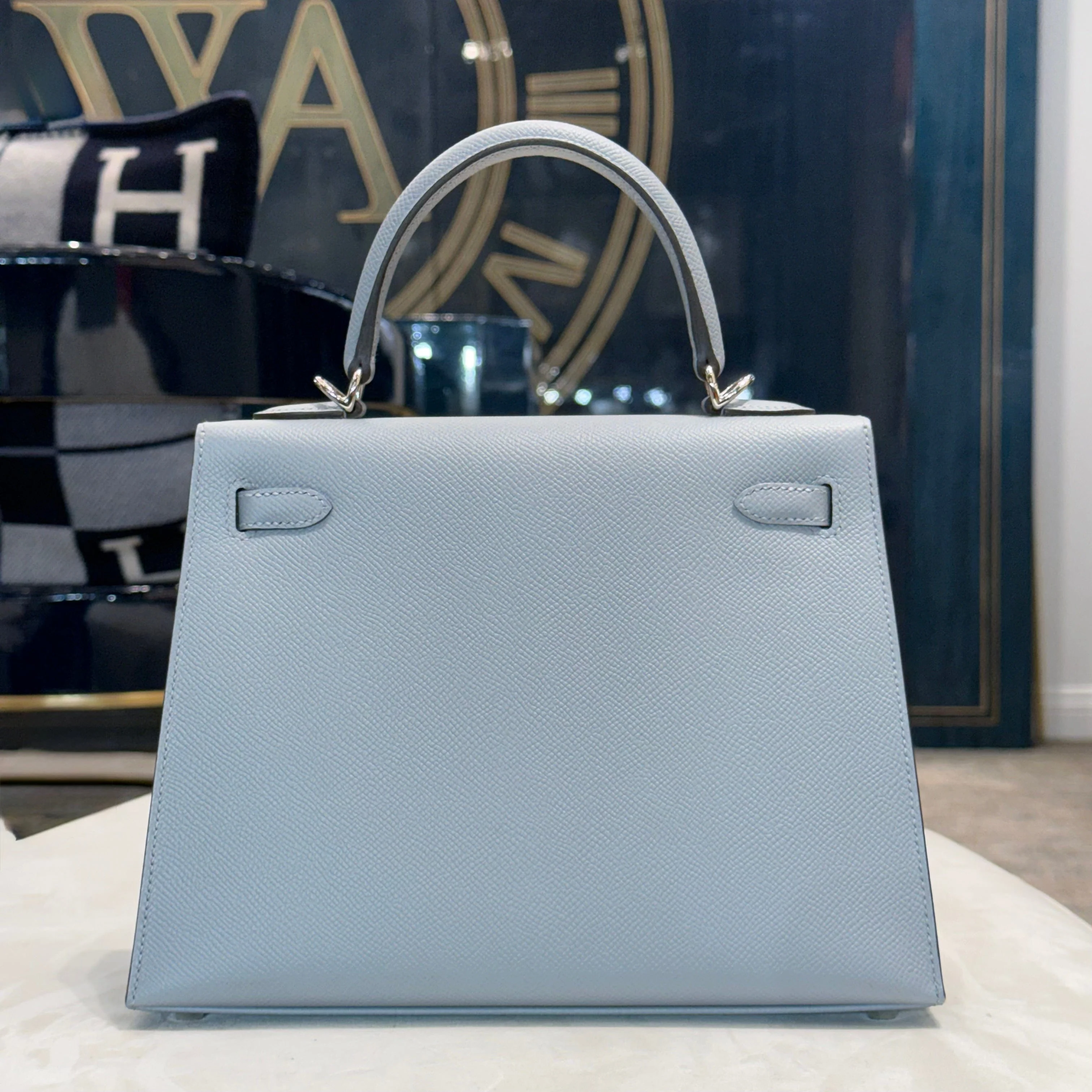 Hermès Gris Pantin Kelly Sellier 25 Epsom Palladium Hardware - Image 3