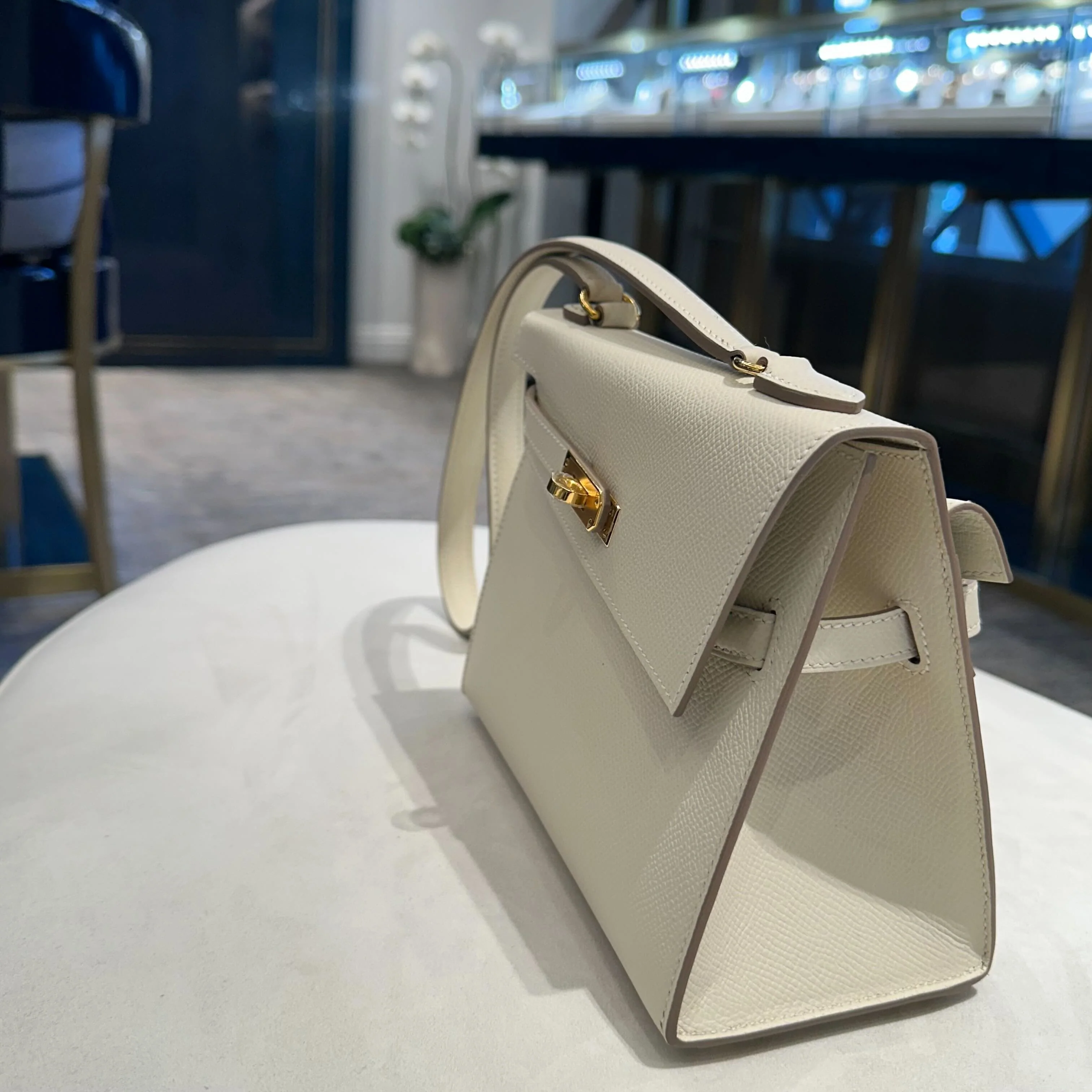 Hermès Craie Kelly En Desordre Sellier 20 Epsom Gold Hardware Limited Edition - Image 8