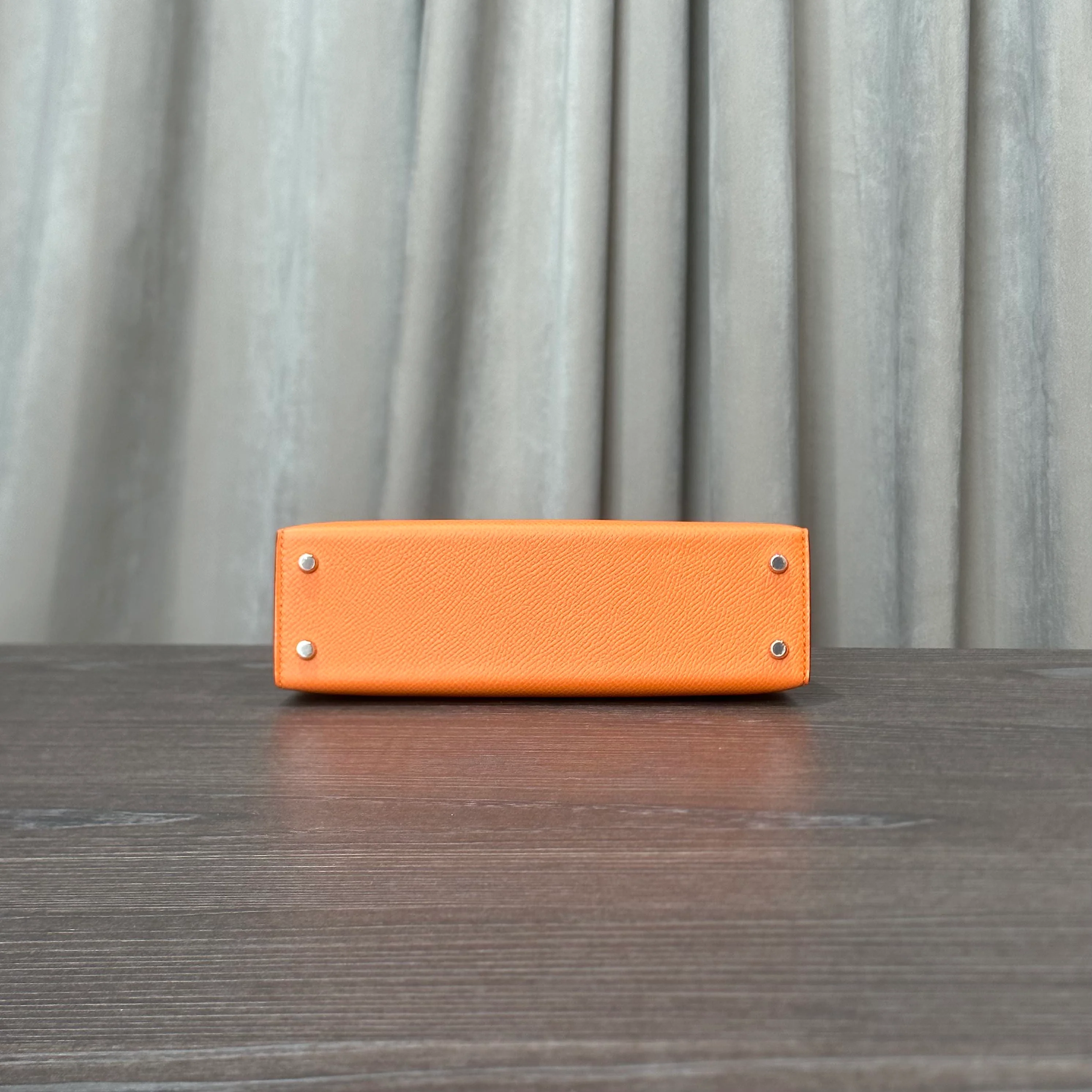 Hermès Orange Mini Kelly Sellier 20 Epsom Palladium Hardware - Image 11