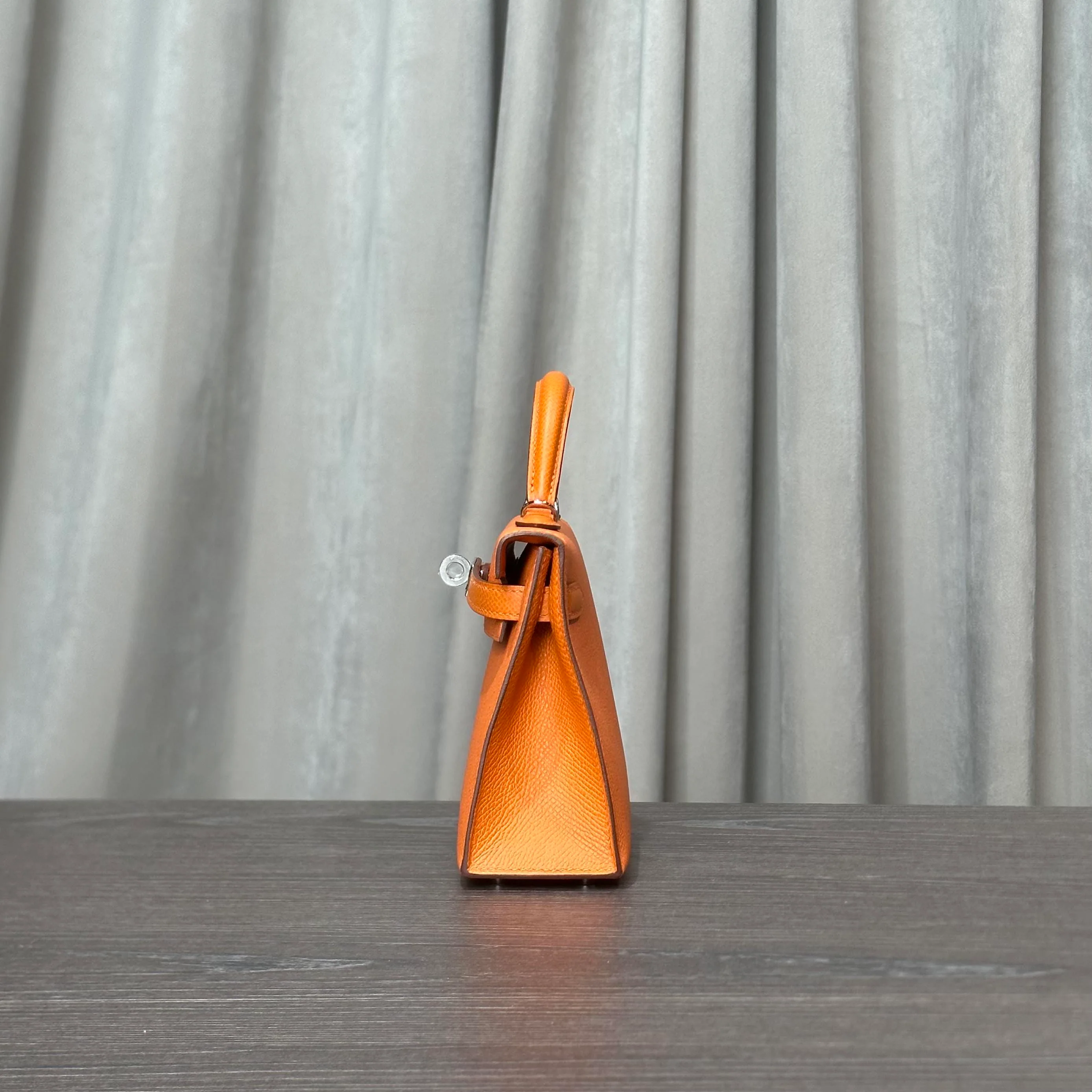 Hermès Orange Mini Kelly Sellier 20 Epsom Palladium Hardware - Image 7
