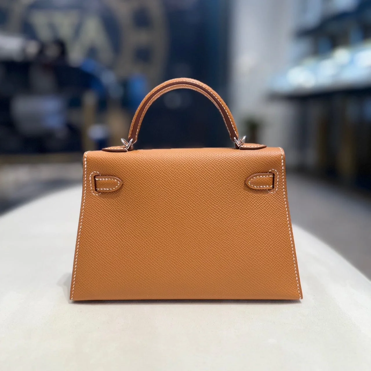 Hermès Gold Mini Kelly Sellier 20 Epsom Palladium Hardware - Image 3