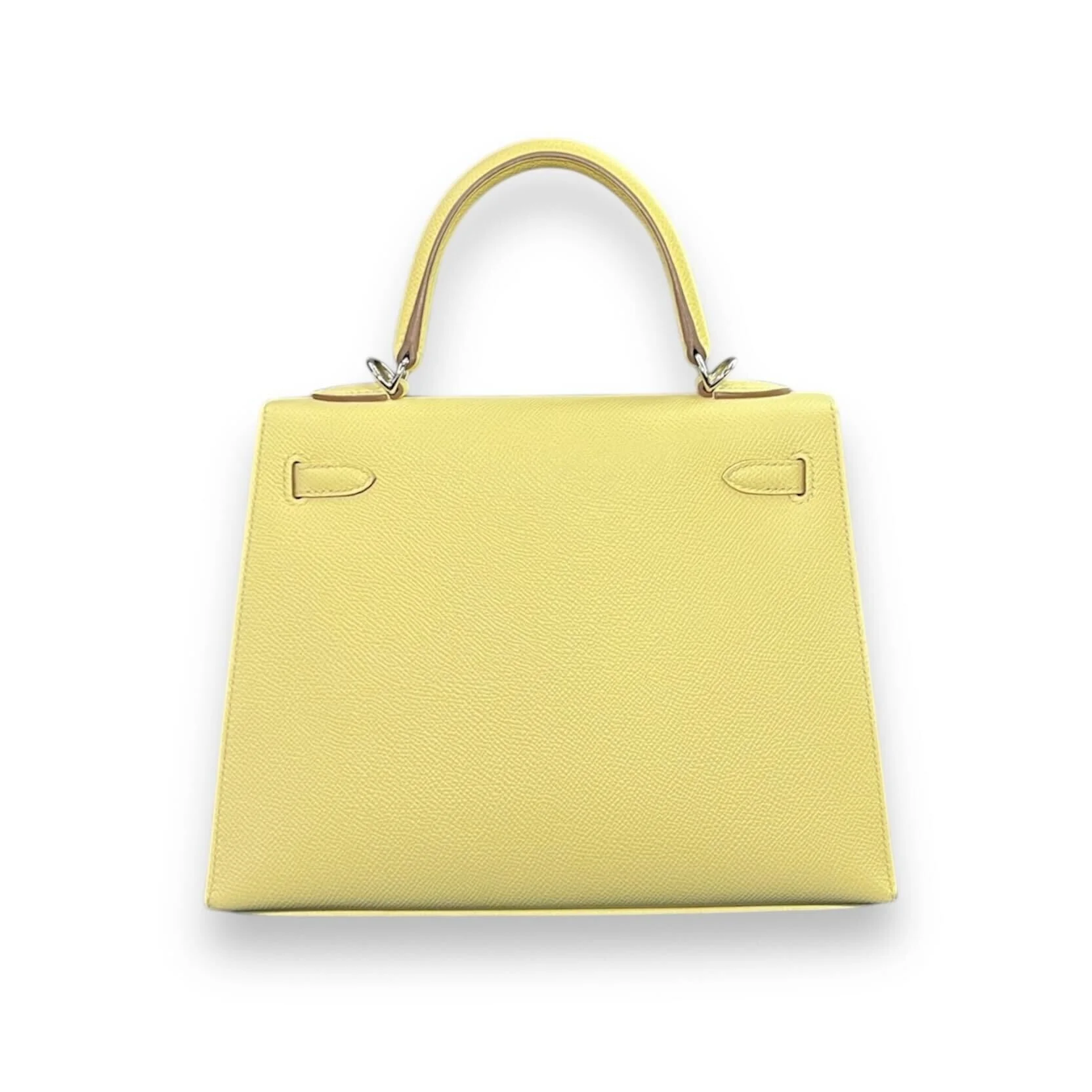 Hermès Jaune Poussin Kelly Sellier 25 Epsom Palladium Hardware - Image 4