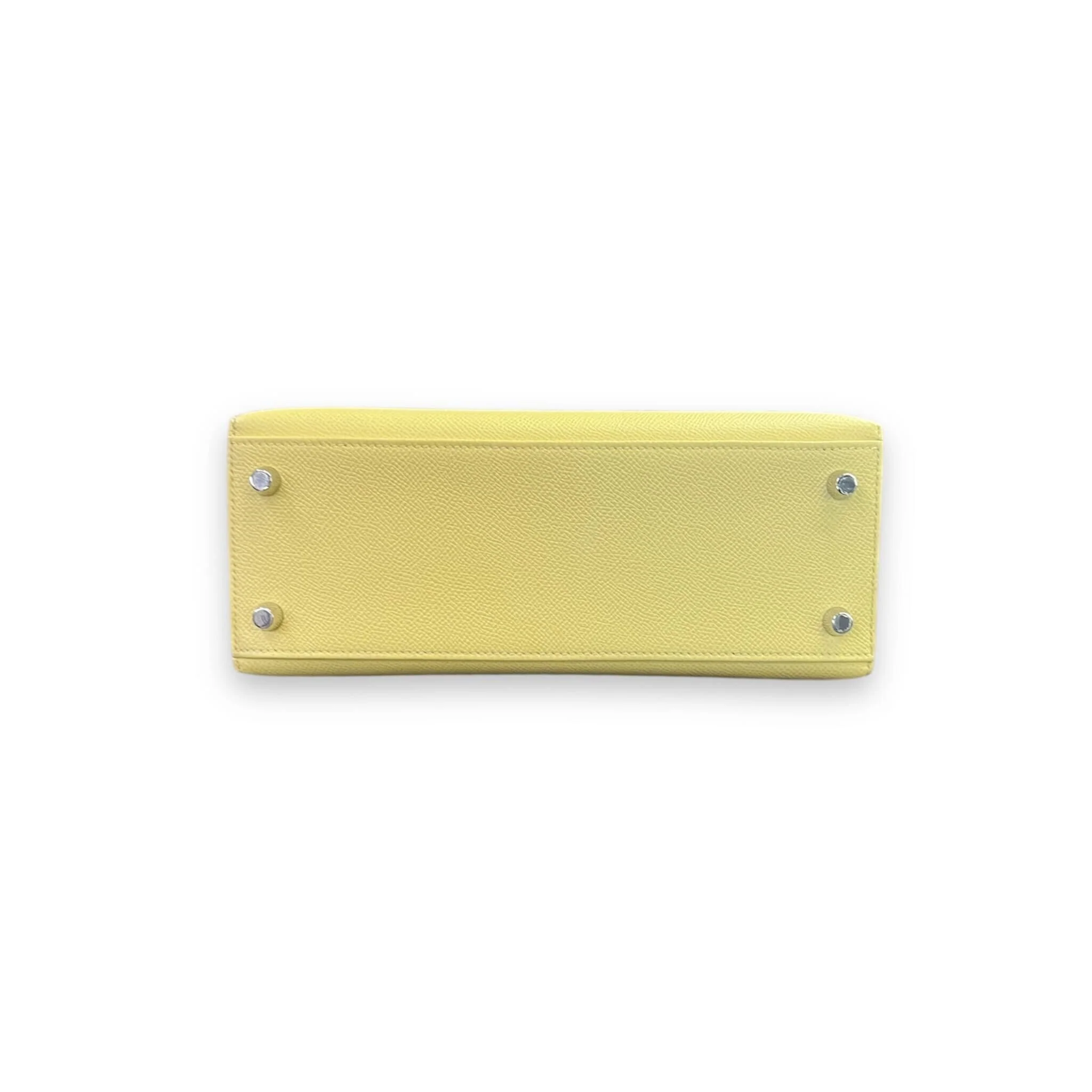 Hermès Jaune Poussin Kelly Sellier 25 Epsom Palladium Hardware - Image 5