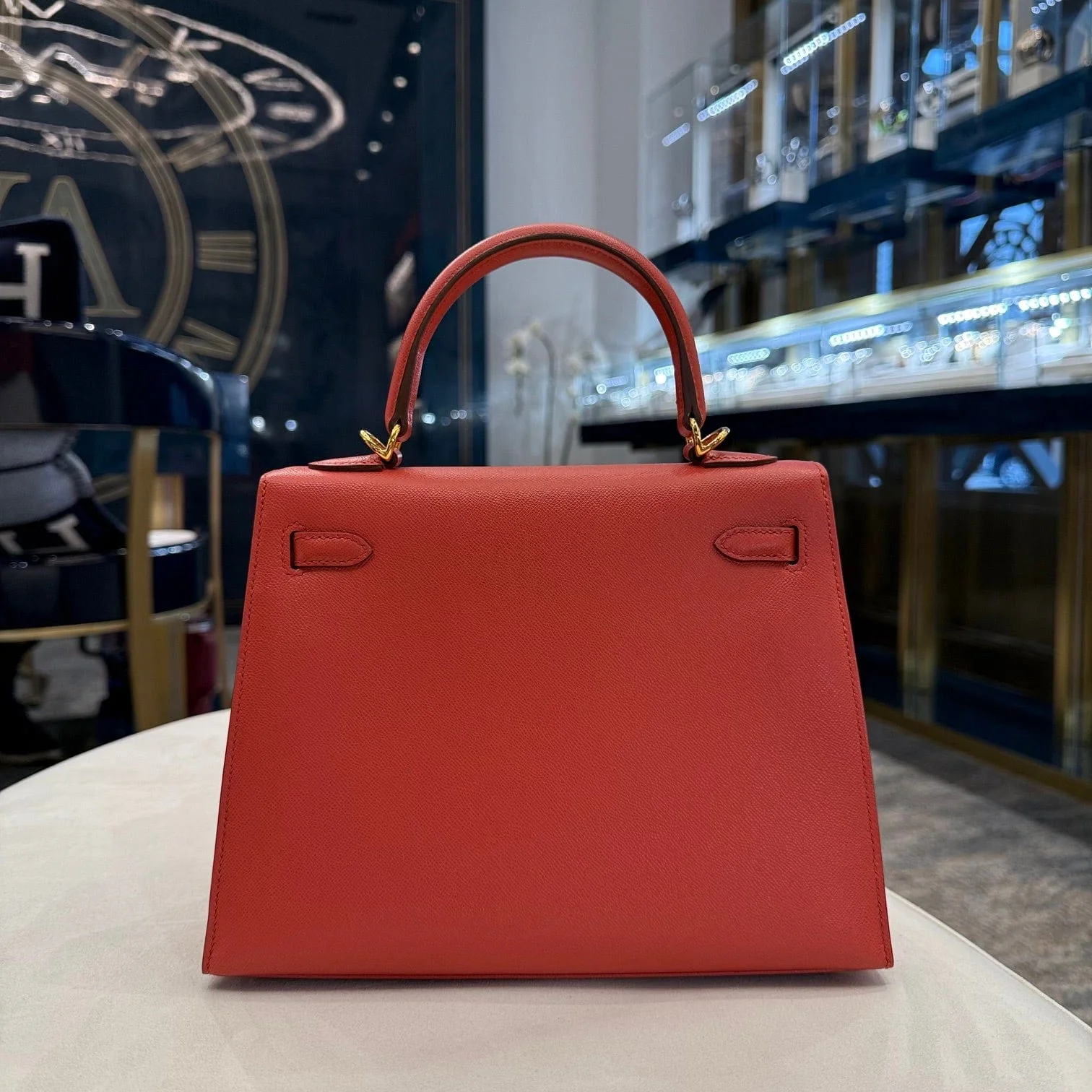 Hermès 9M Sanguine Kelly Sellier 25 Veau Madame Gold Hardware - Image 3