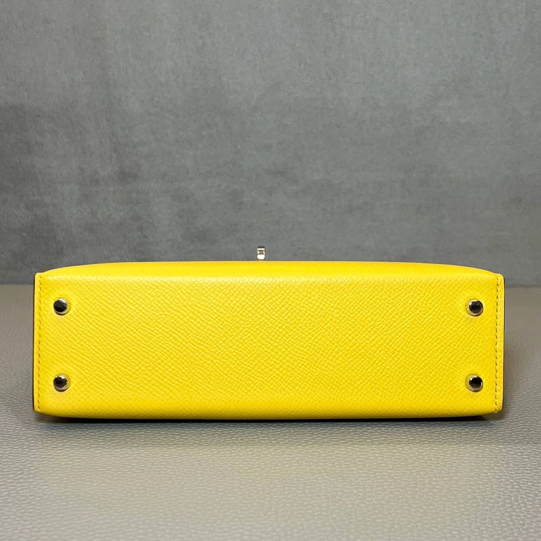 Hermès Jaune de Naples Mini Kelly 20 Sellier Mini Epsom Palladium Hardware - Image 7