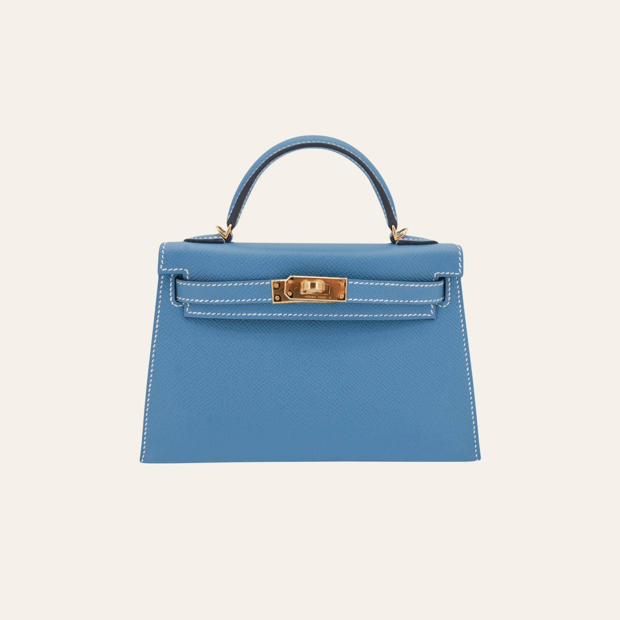 Hermès Bleu Jean Mini Kelly Sellier 20 Epsom Gold Hardware