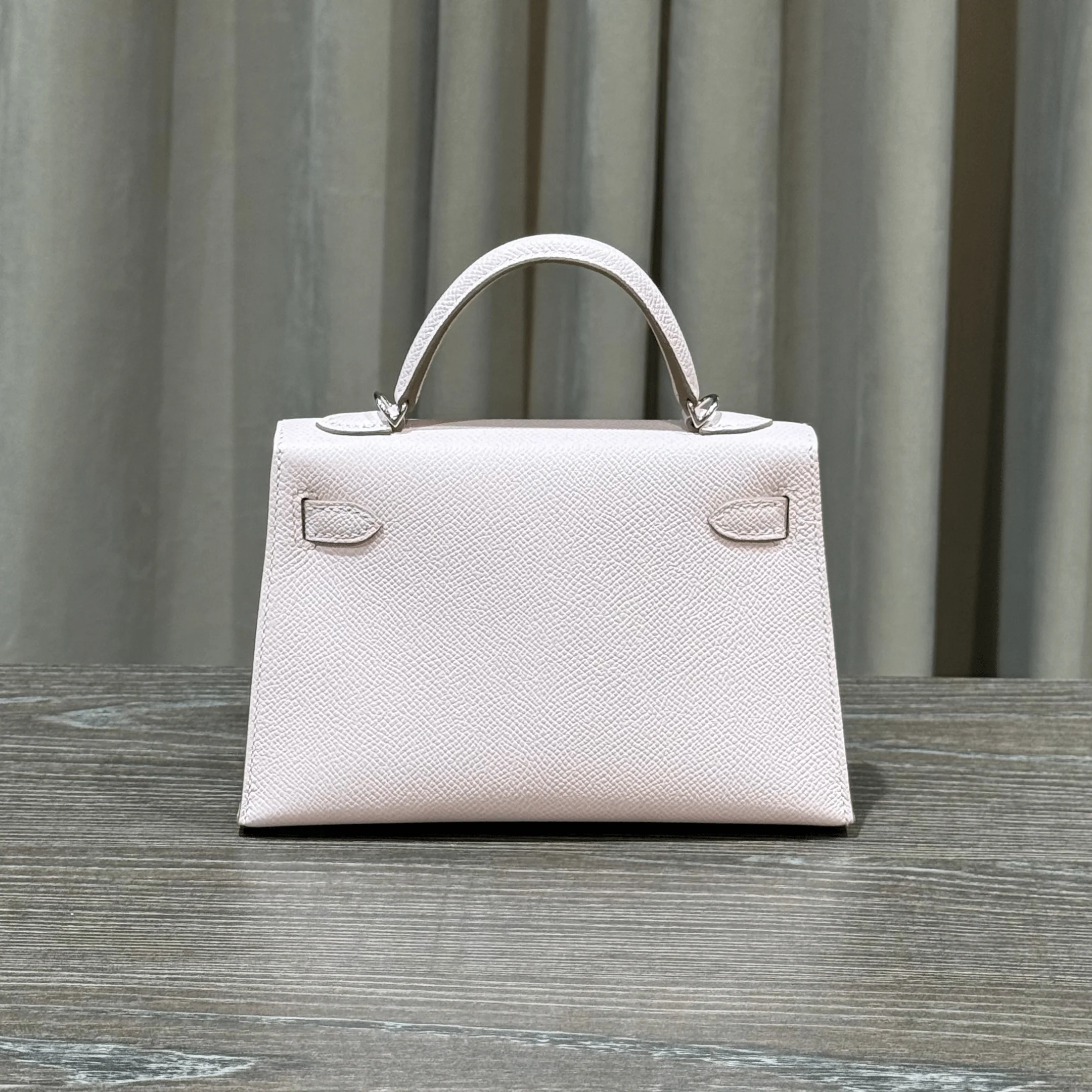 Hermès Mauve Pale Mini Kelly Sellier 20 Epsom Palladium Hardware - Image 6