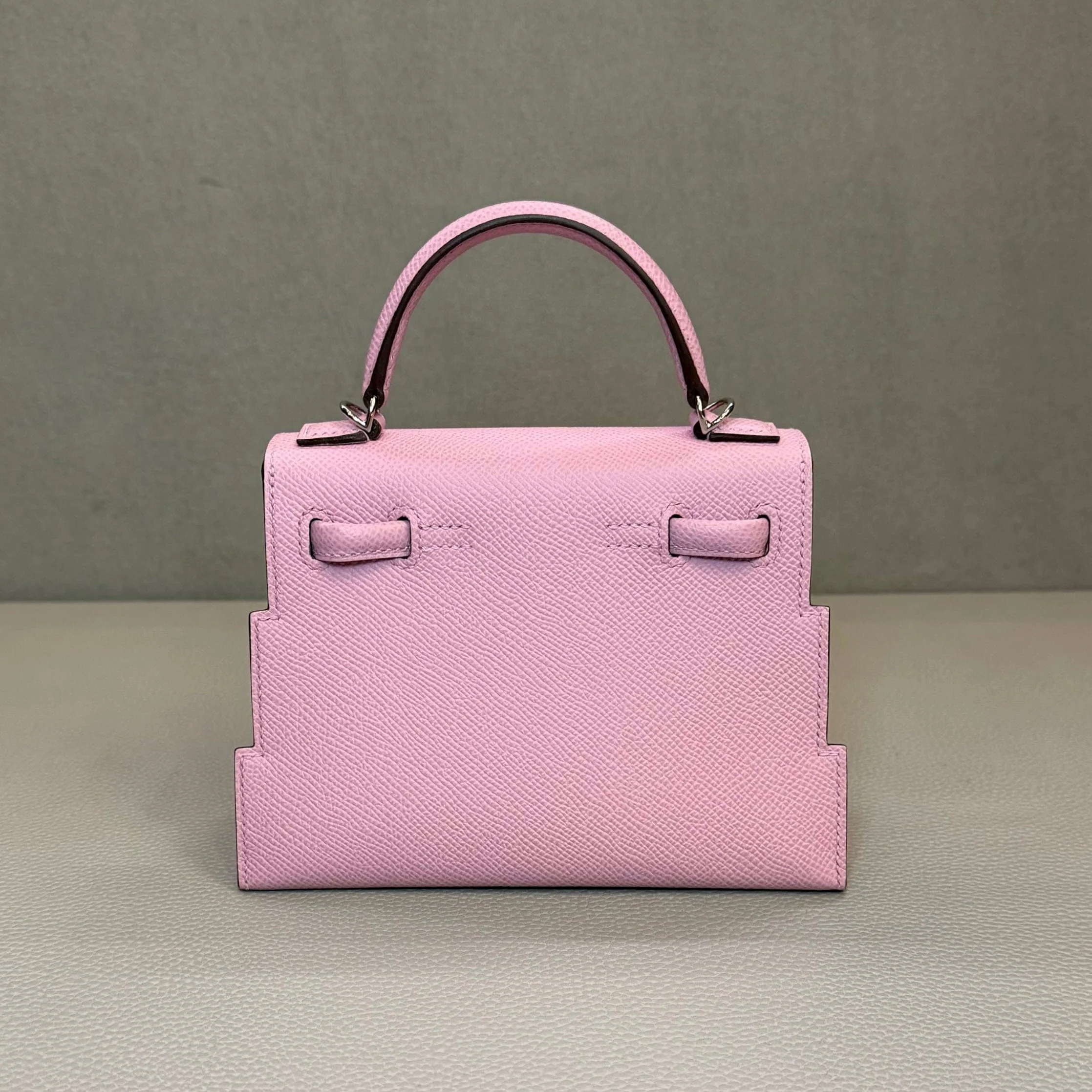 Hermès Mauve Sylvestre Picto Kelly Doll Epsom Palladium Hardware Limited Edition - Image 4