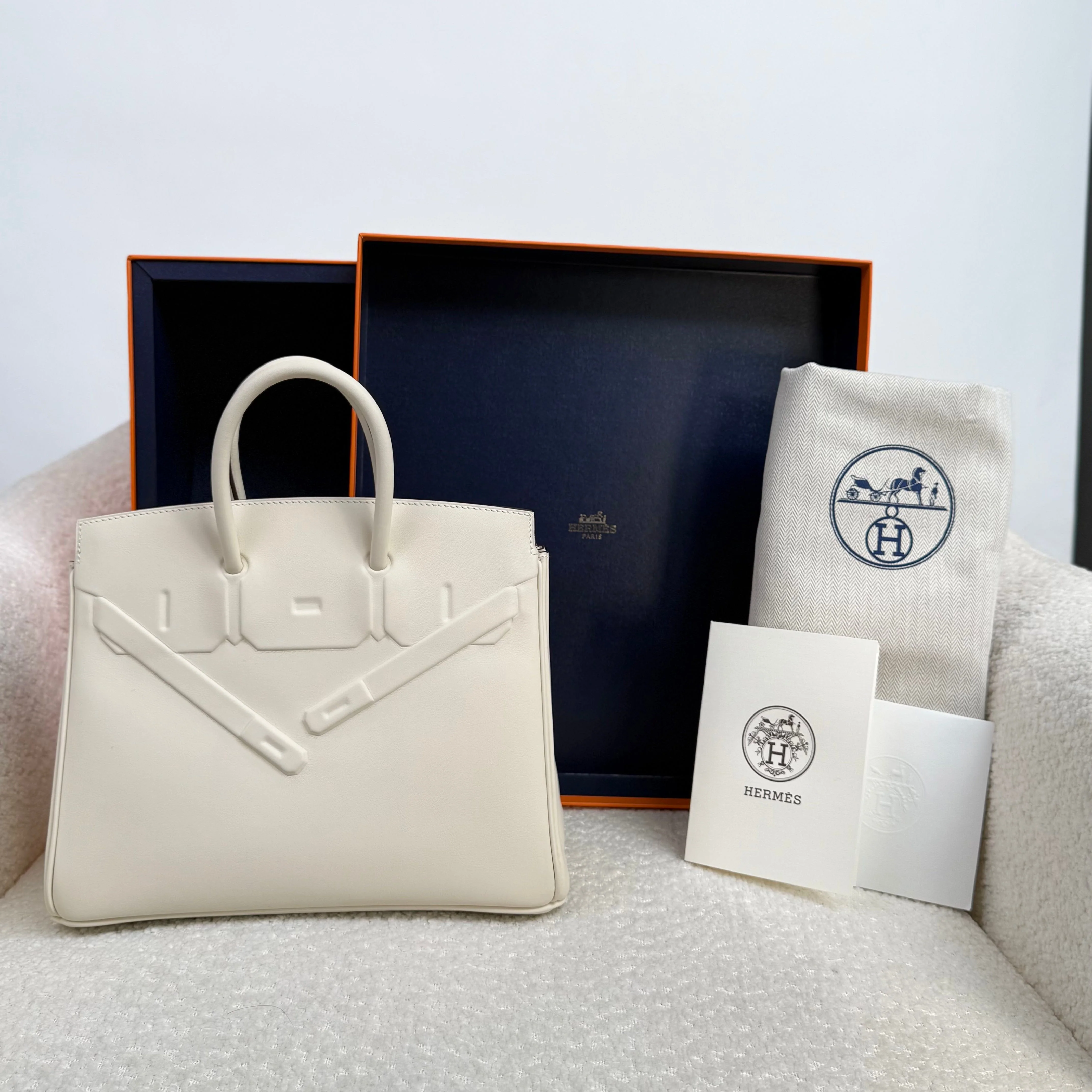 Hermès Mushroom Shadow Birkin 25 Swift Limited Edition - Image 7
