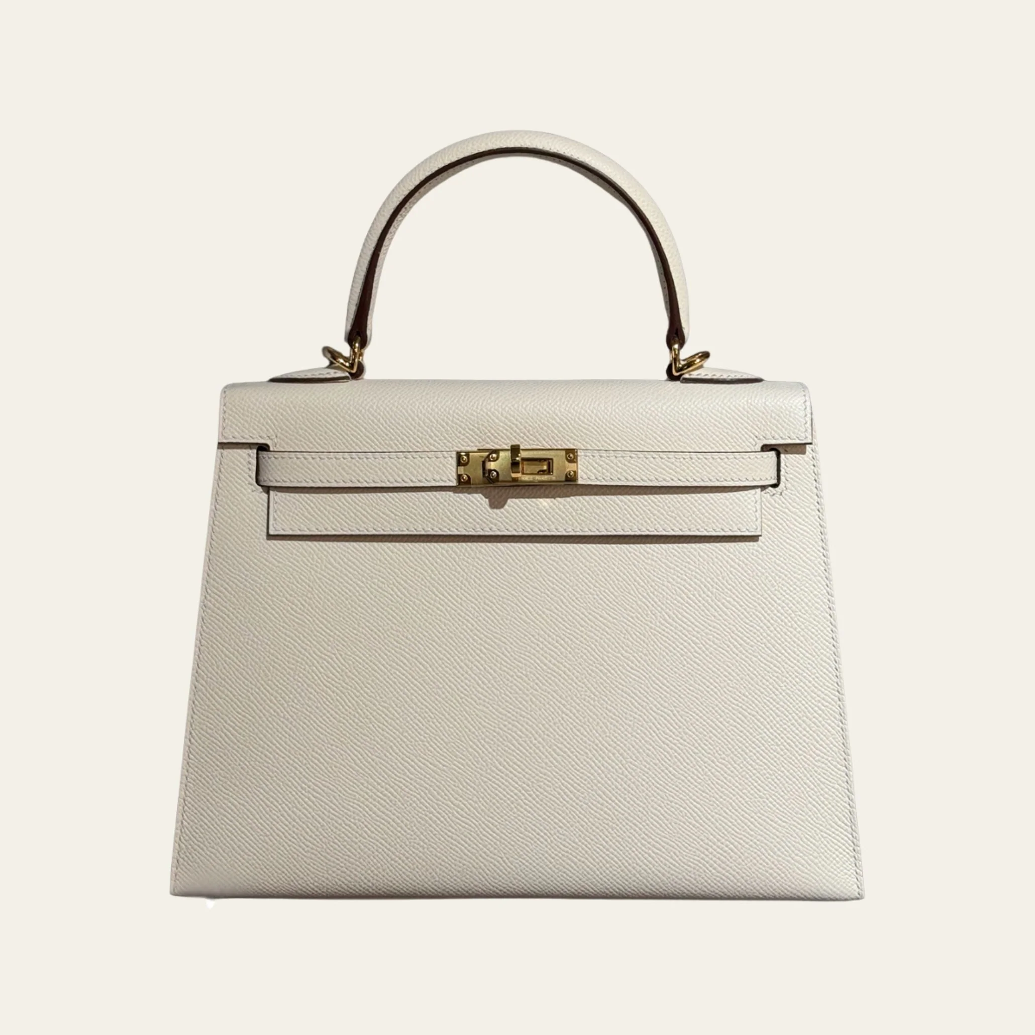 Hermès Nata Kelly Sellier 25 Epsom Gold Hardware