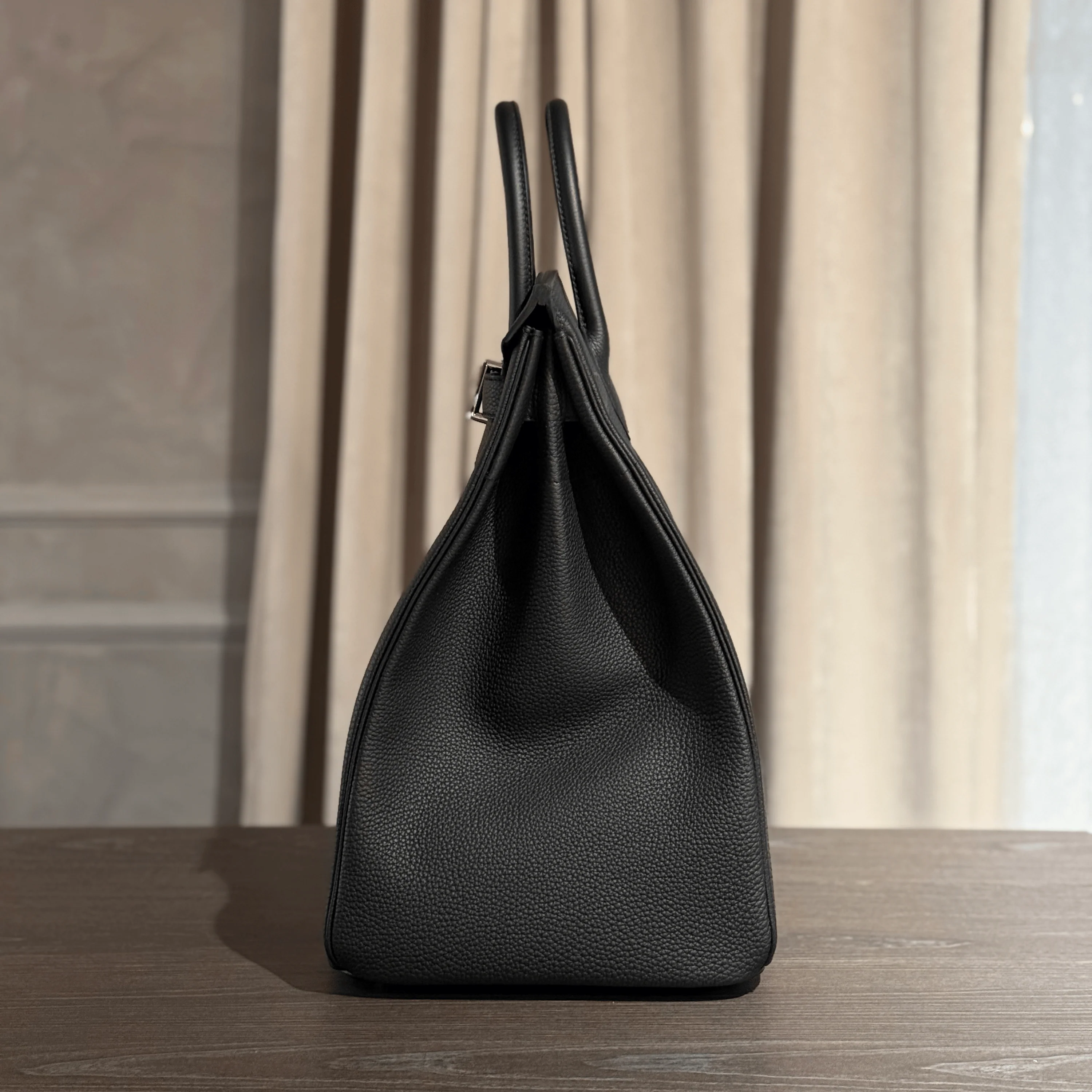 Hermès Noir Birkin 40 HAC Togo Palladium Hardware - Image 6
