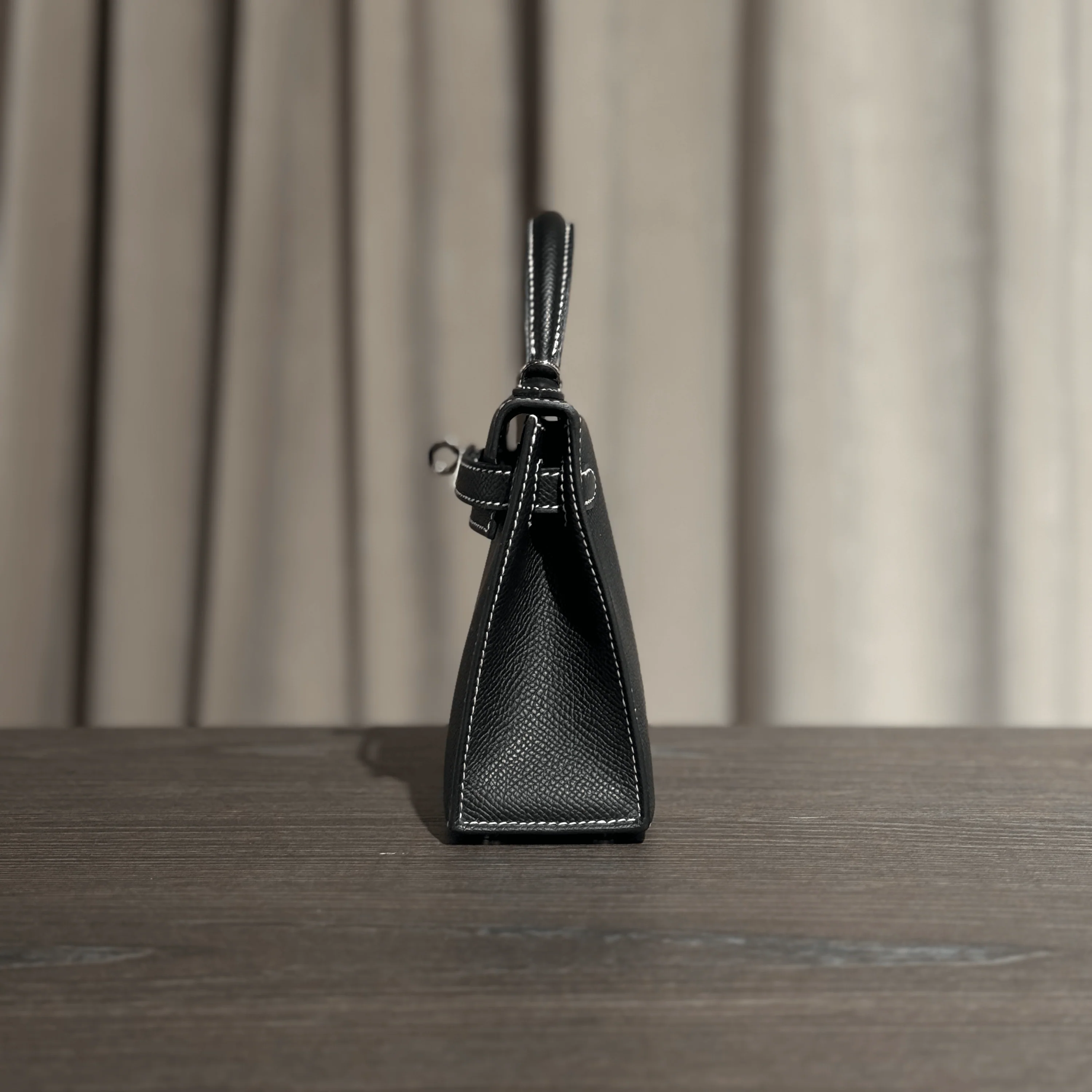 Hermès Noir Mini Kelly Sellier 20 Verso Palladium Hardware HSS - Image 6