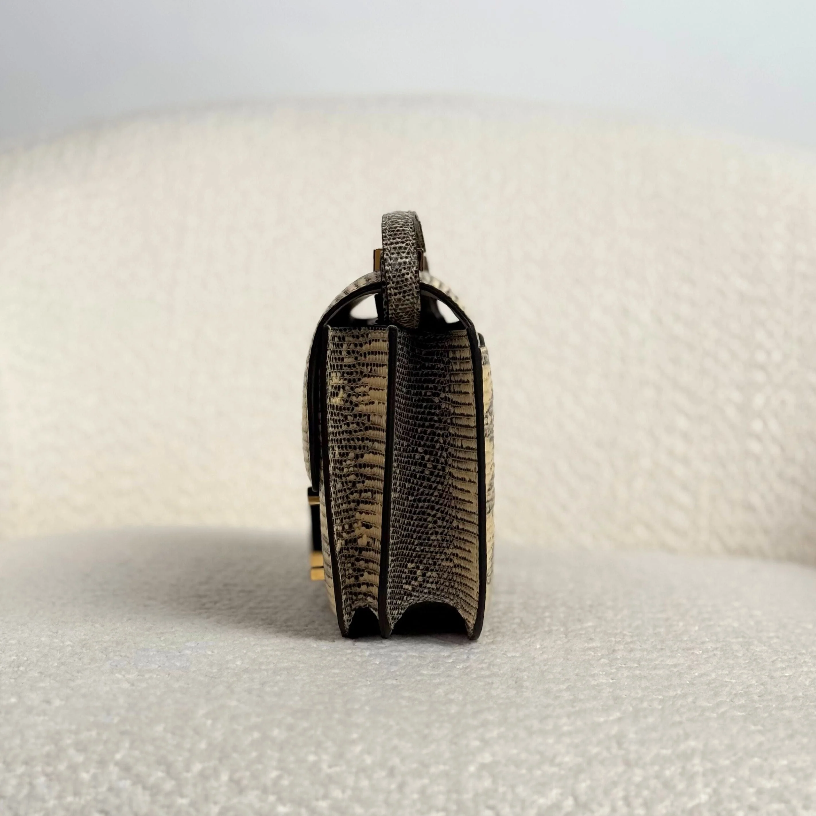 Hermès Ombre Mini Constance 18 Lizard Varanus Salvator Gold Hardware - Image 4