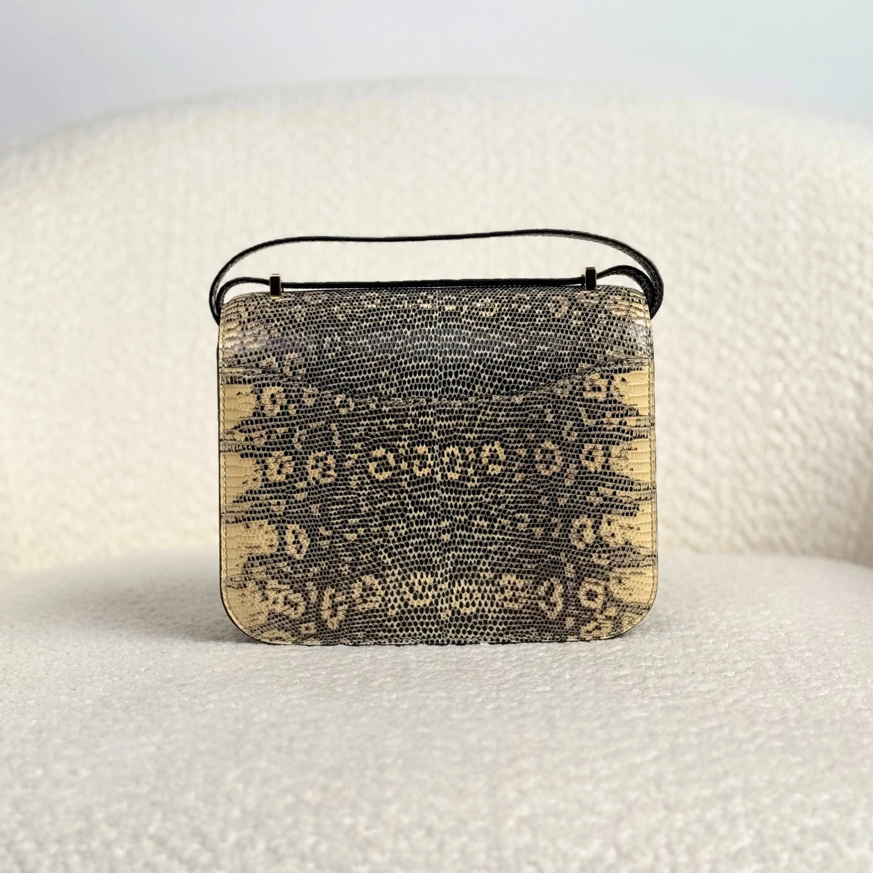 Hermès Ombre Mini Constance 18 Lizard Varanus Salvator Gold Hardware - Image 5