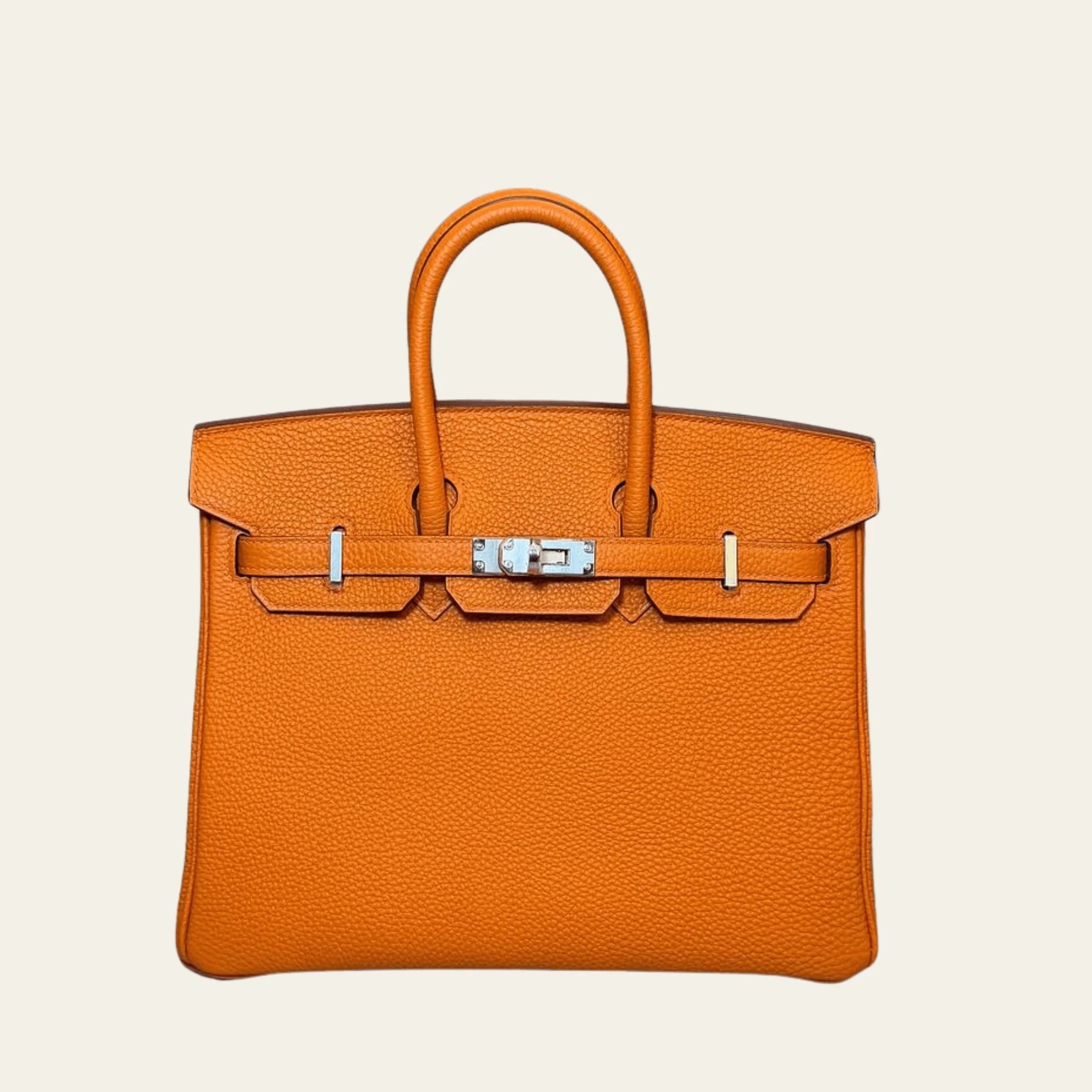 Hermès Orange Birkin 25 Togo Palladium Hardware