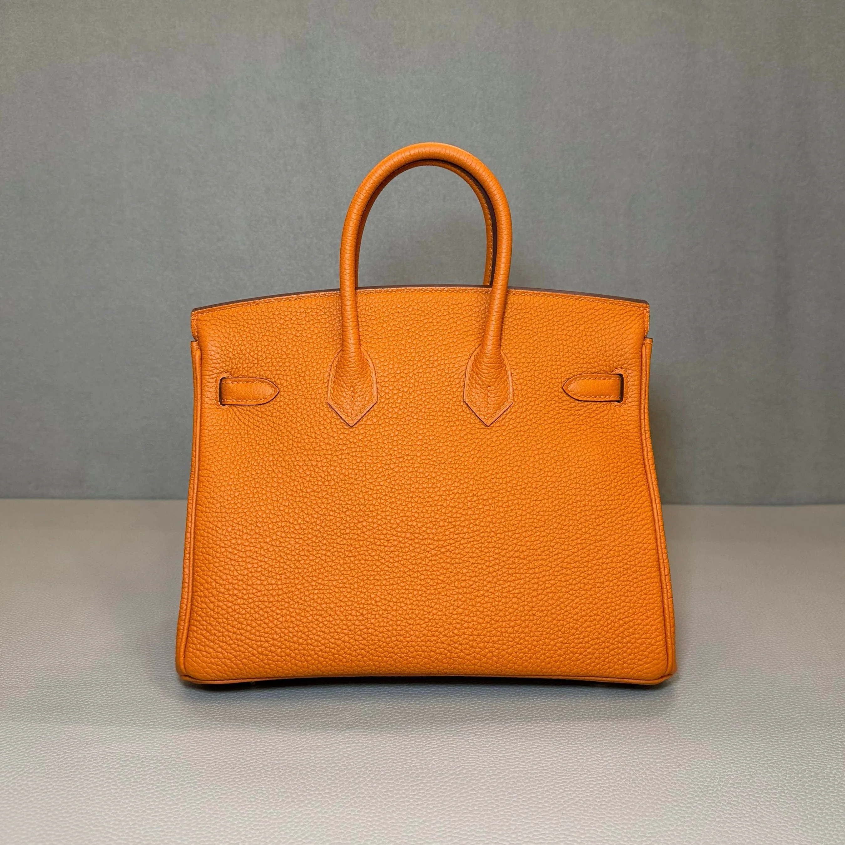 Hermès Orange Birkin 25 Togo Palladium Hardware - Image 3