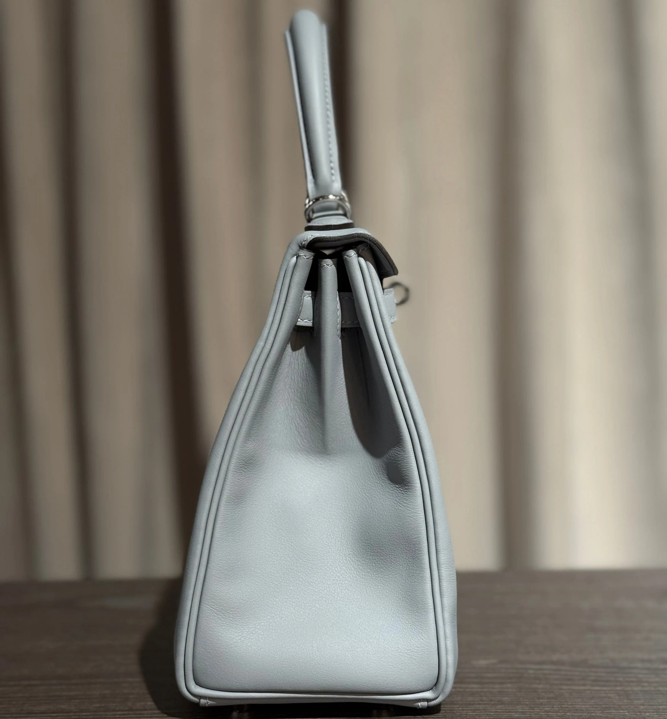 Hermès P0 Gris Pantin Kelly Retourne 25 Swift Palladium Hardware - Image 5