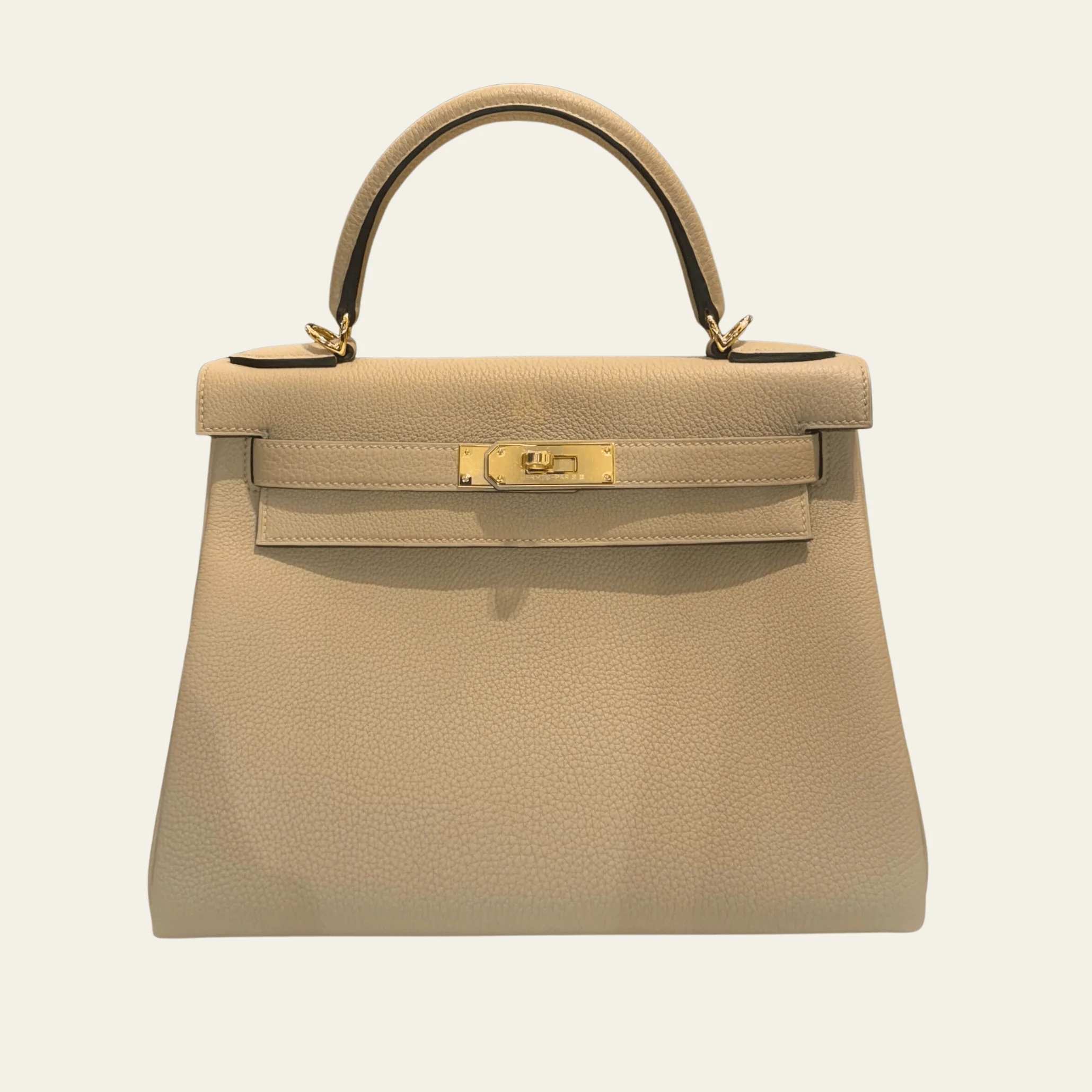 Hermès Poussiere Kelly Retourne 28 Togo Gold Hardware