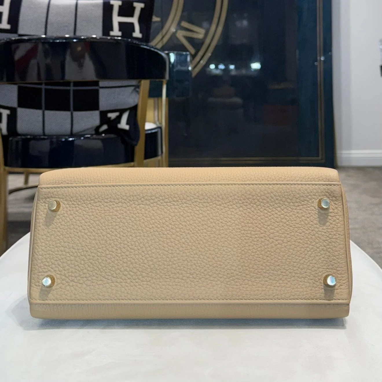Hermès Poussiere Kelly Retourne 28 Togo Gold Hardware - Image 7