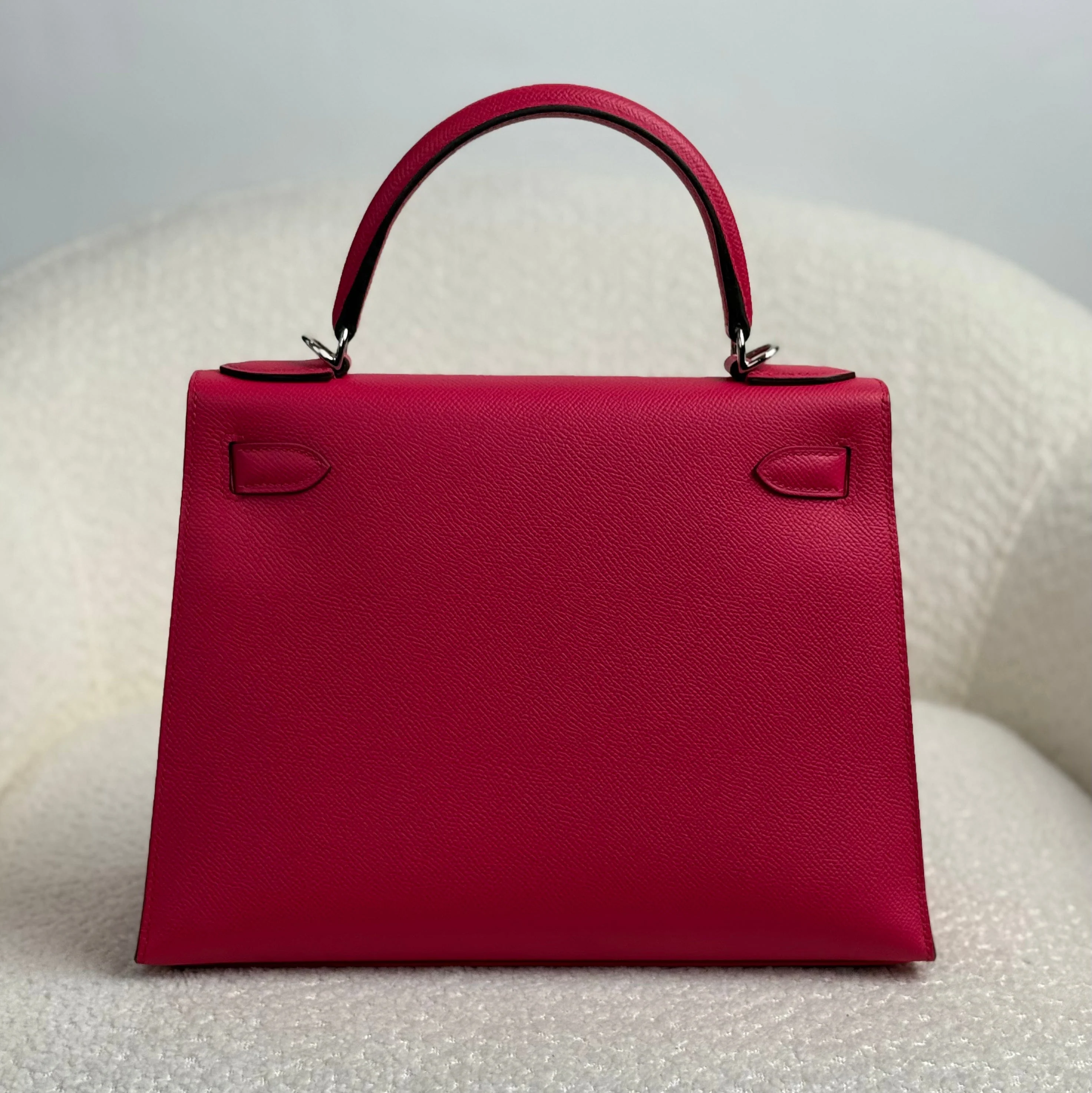 Hermès Rose Mexico Kelly Sellier 25 Epsom Palladium Hardware - Image 6