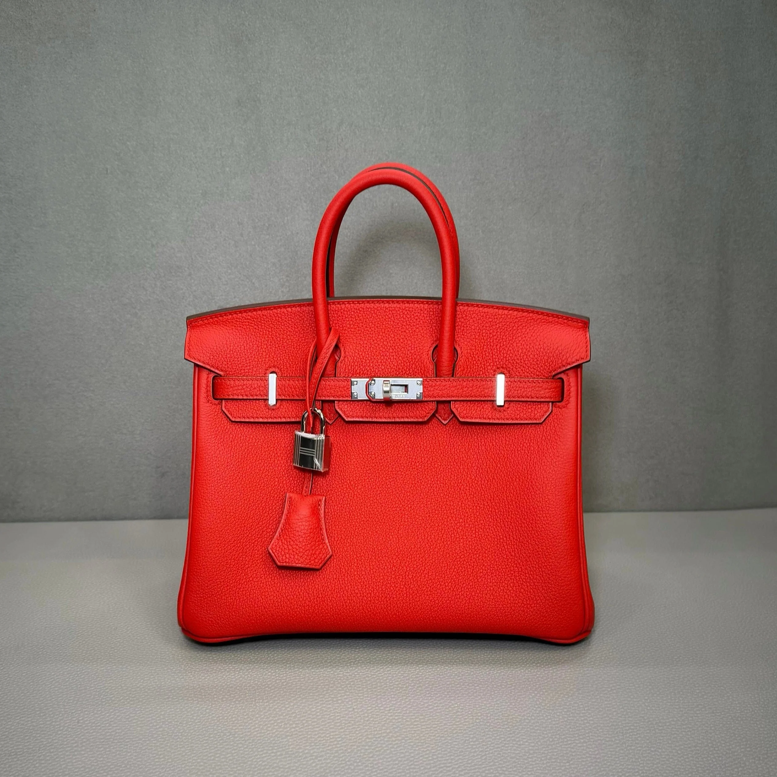 Hermès Rouge De Coeur Birkin 25 Togo Palladium Hardware - Image 2
