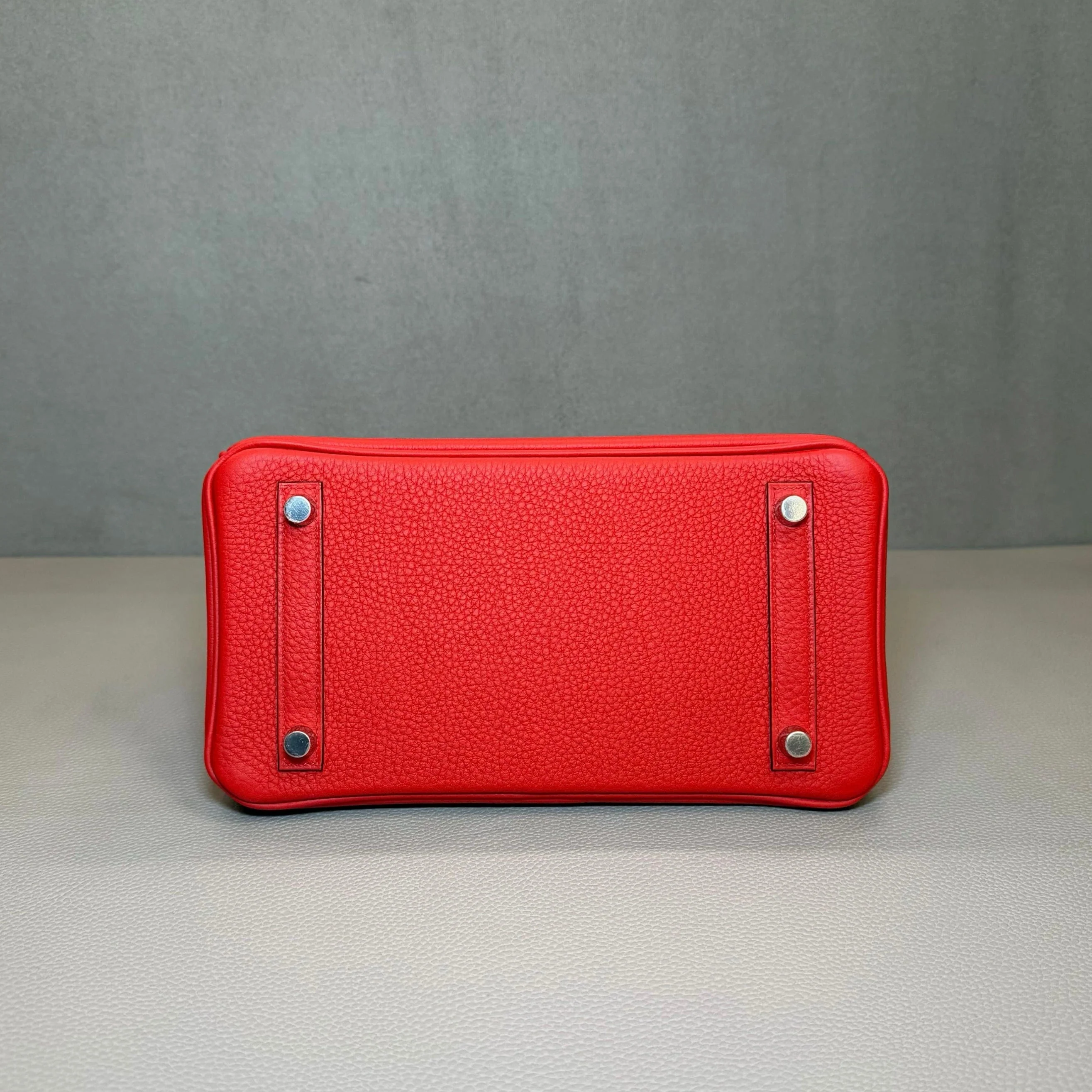 Hermès Rouge De Coeur Birkin 25 Togo Palladium Hardware - Image 6