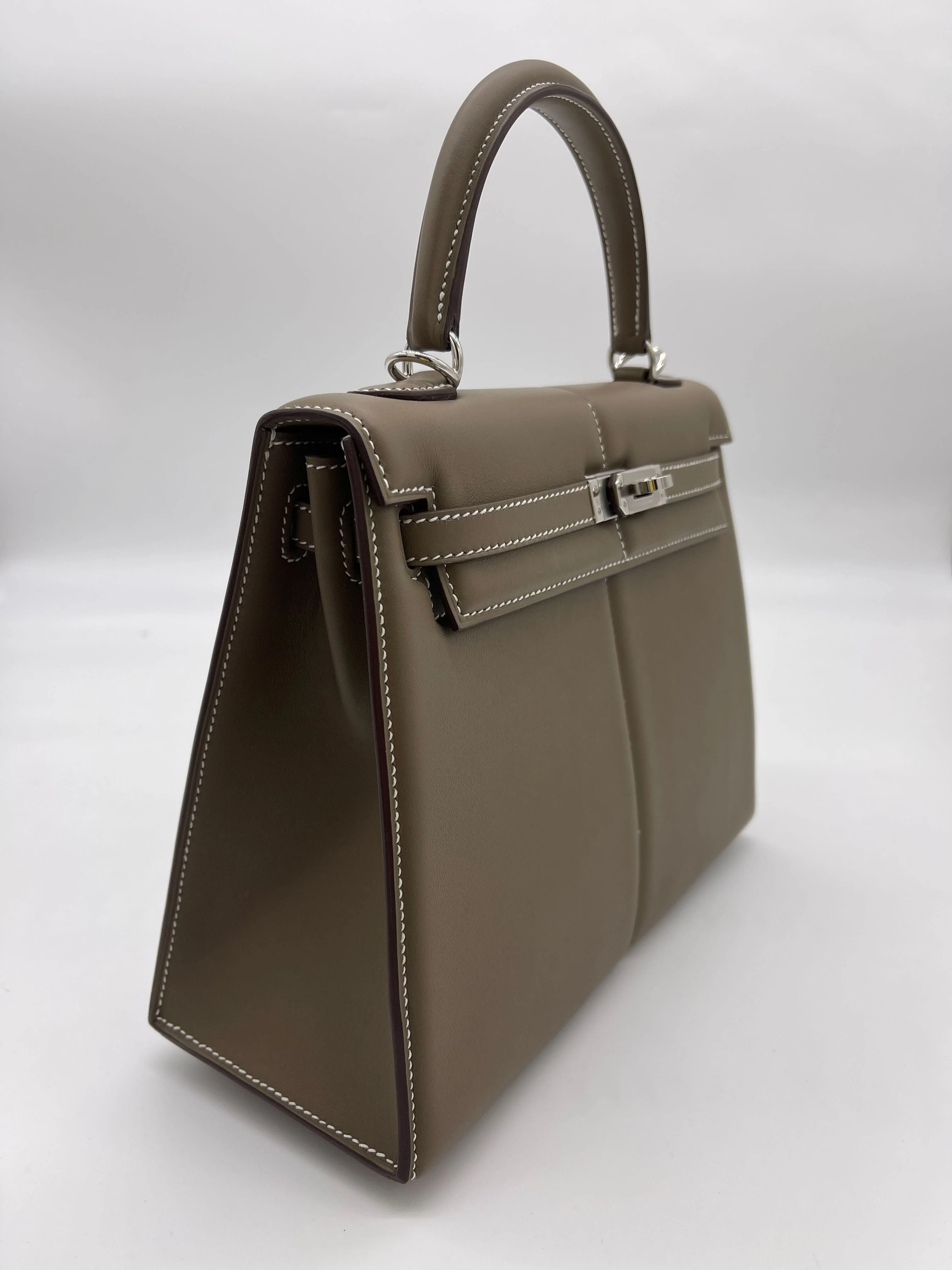 Hermès Etoupe Kelly 25 Swift Padded Palladium Hardware Limited Edition - Image 4