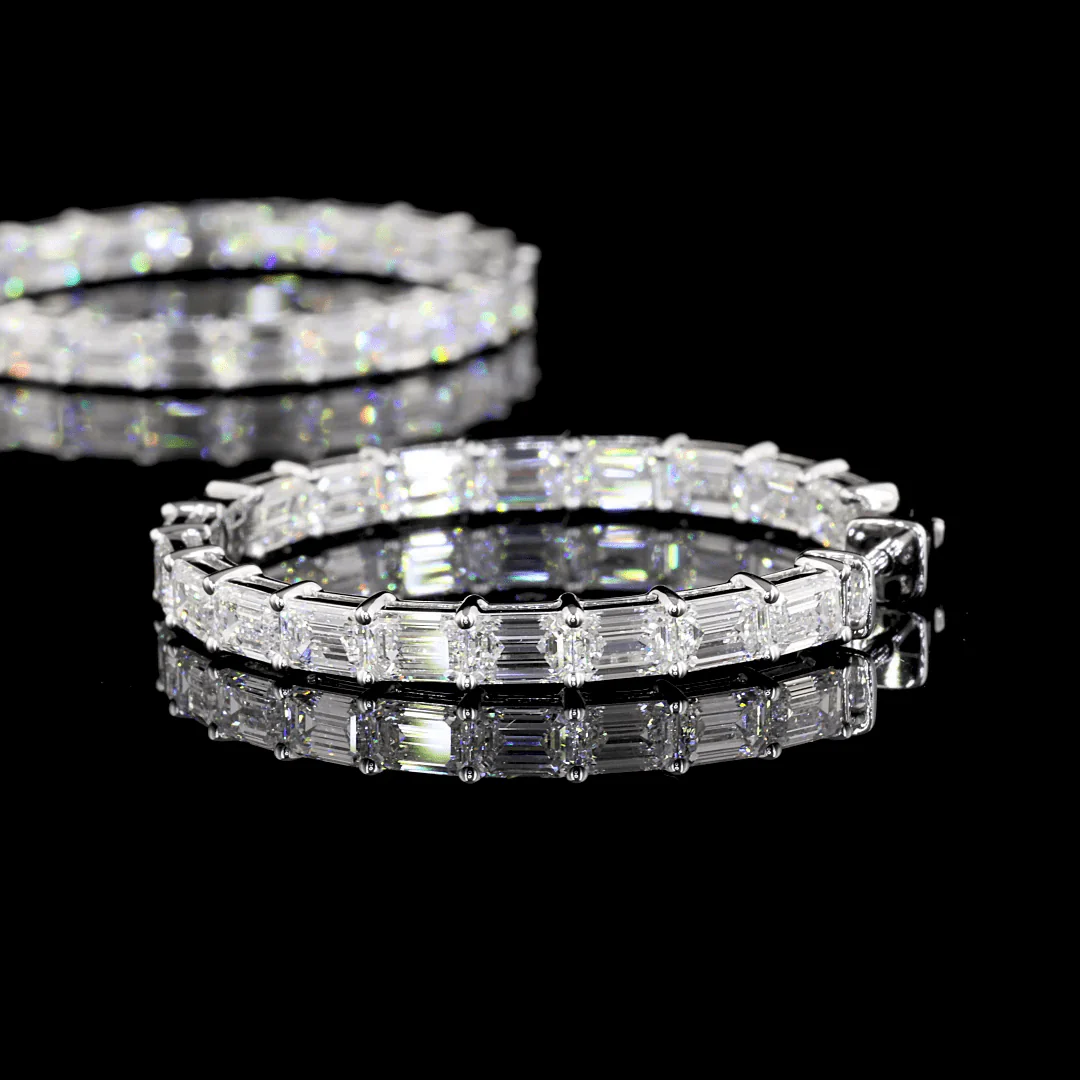 7.3 Carat Lab Grown Diamond Hoop Earrings - Image 4