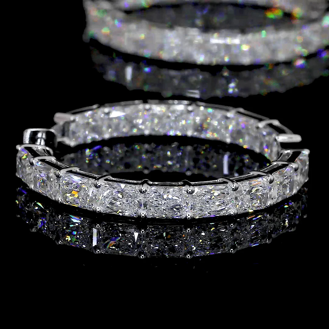 10.2 Carat Lab Grown Diamond Hoop Earrings - Image 4