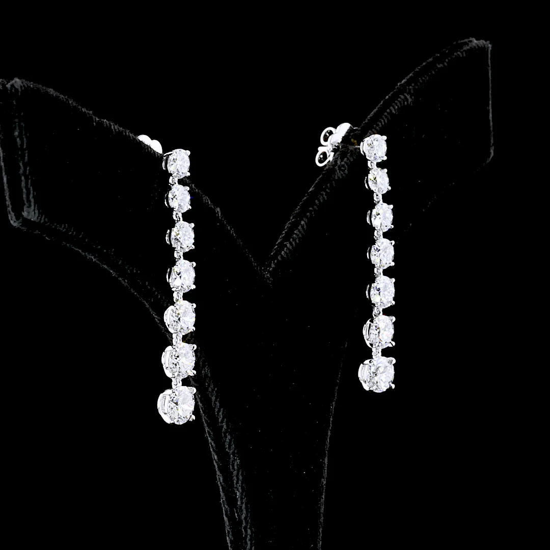 4.6 Carat Lab Grown Diamond Earrings - Image 4