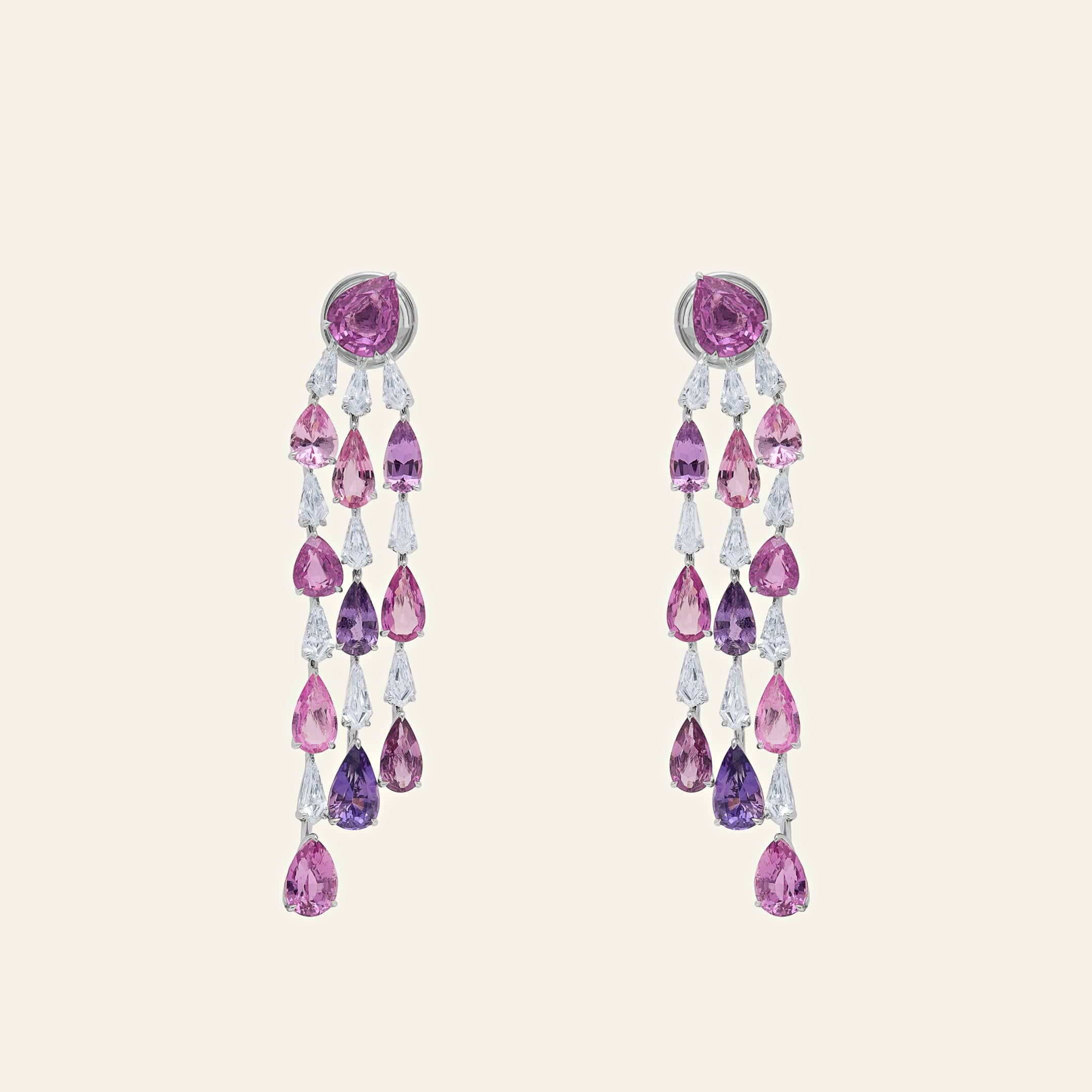 Madagascar Sapphire Chandelier Earrings