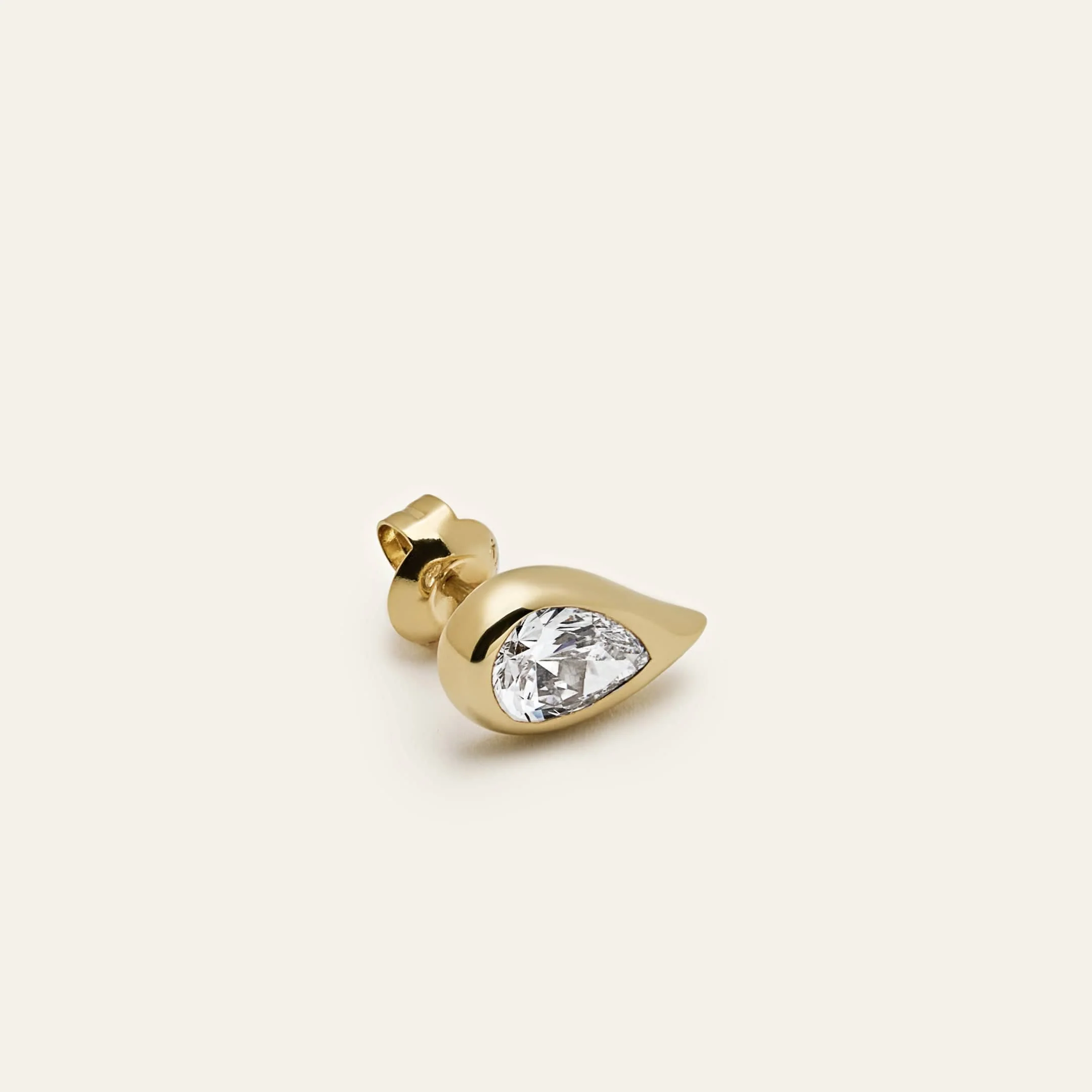 Mika Earrings in Yellow Gold with Pear Diamonds - Image 4