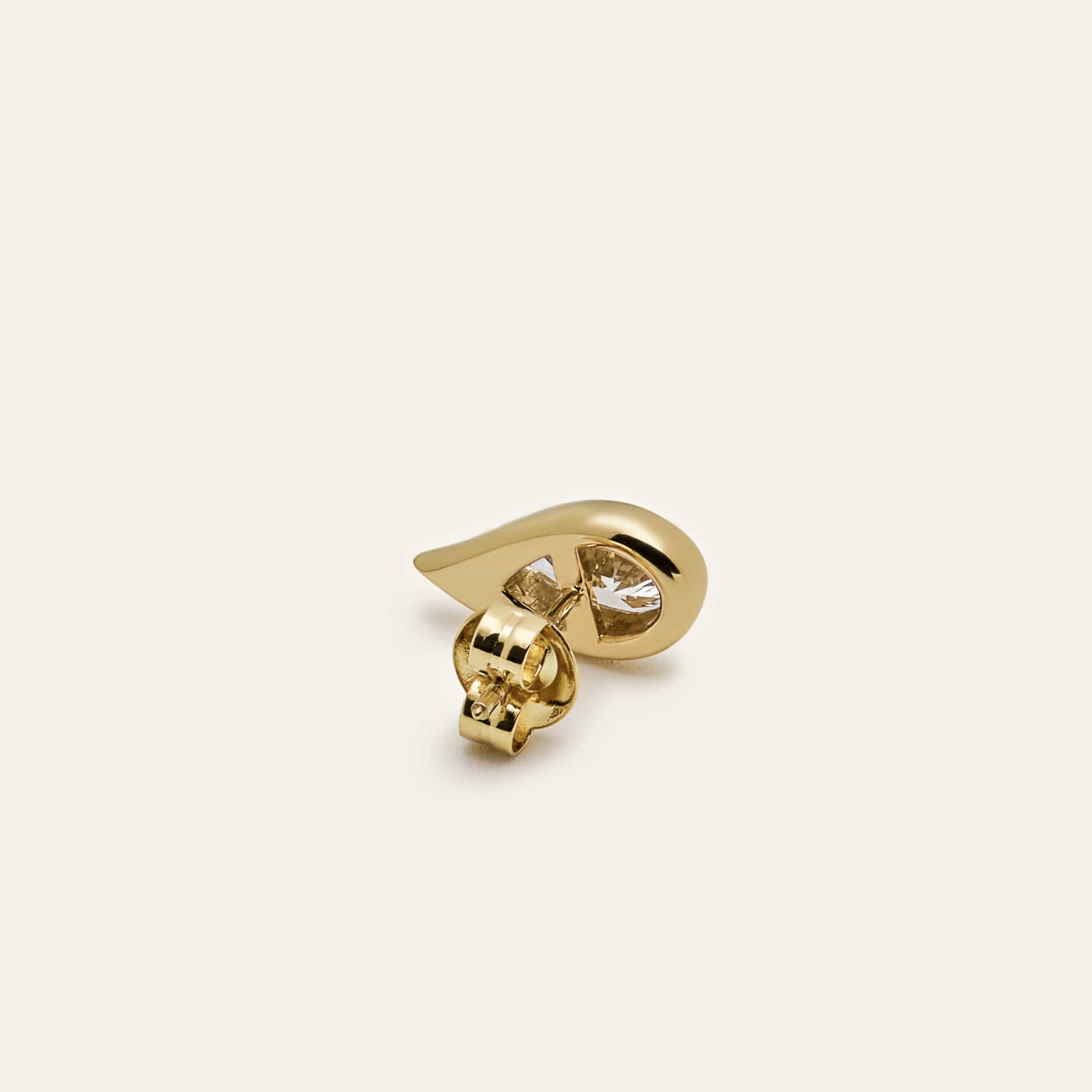 Mika Earrings in Yellow Gold with Pear Diamonds - Image 5