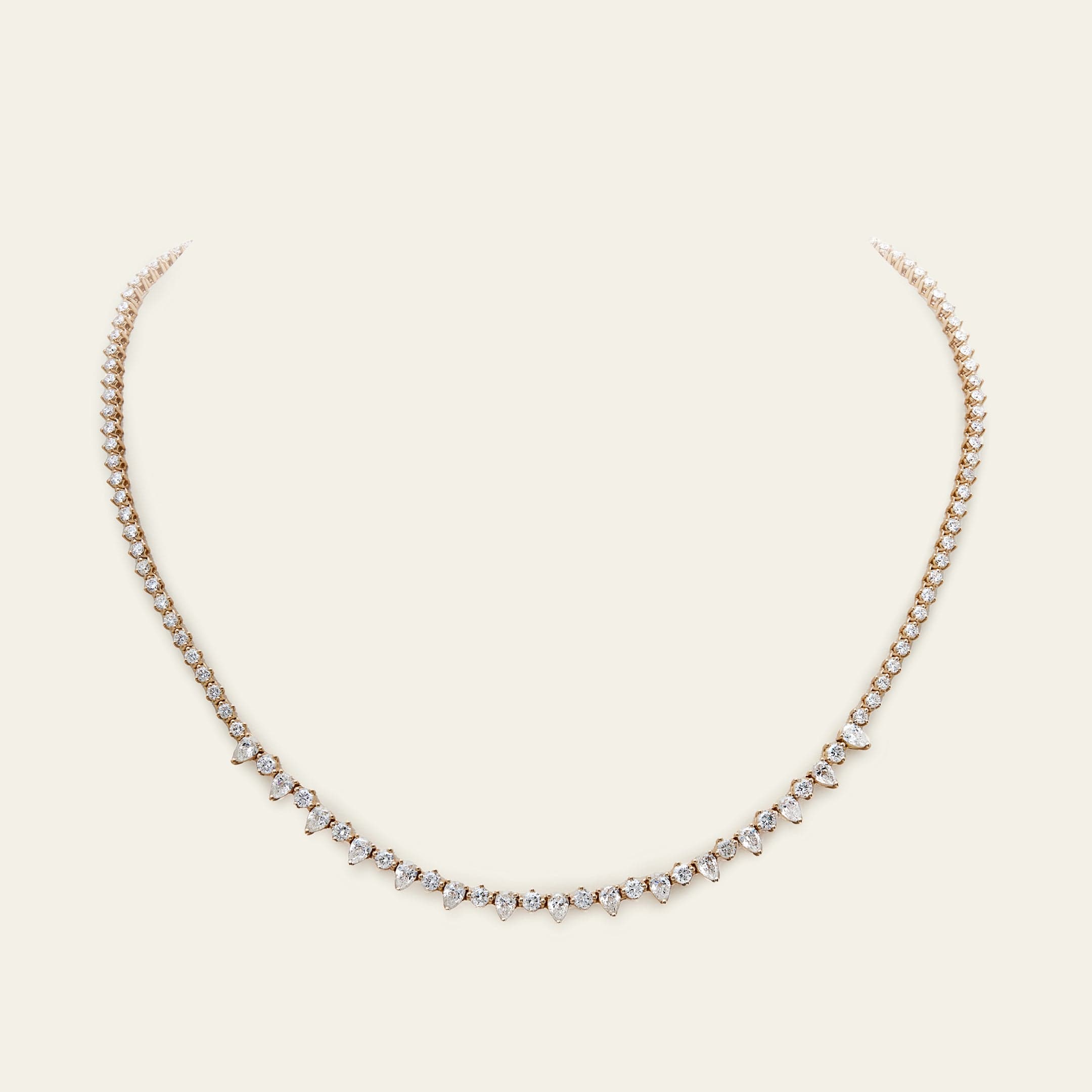 Liora 6 Carat Mixed Shape Diamond Tennis Necklace - Image 3