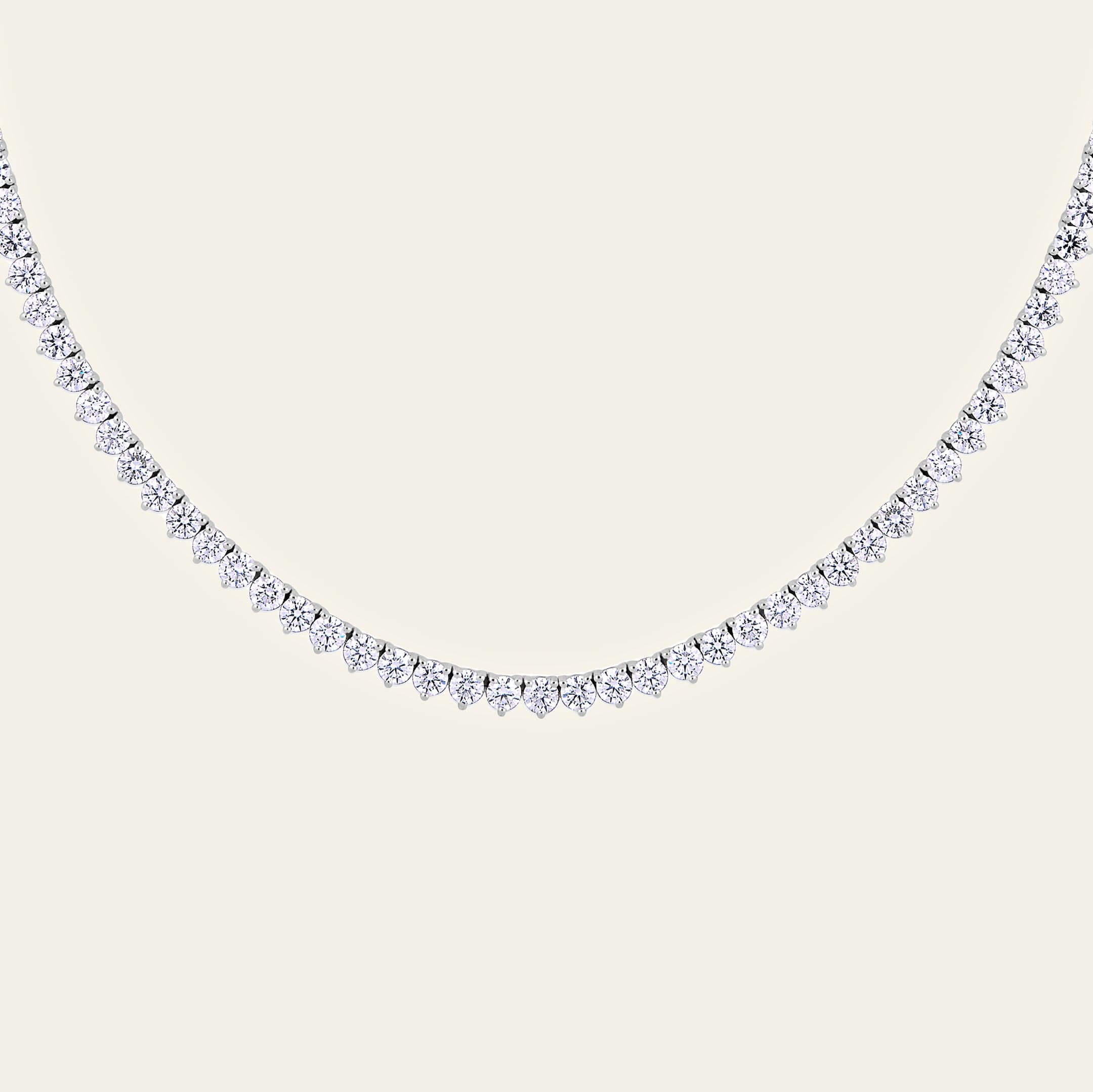 Noa 13.6 Carat Diamond Tennis Necklace - Image 3
